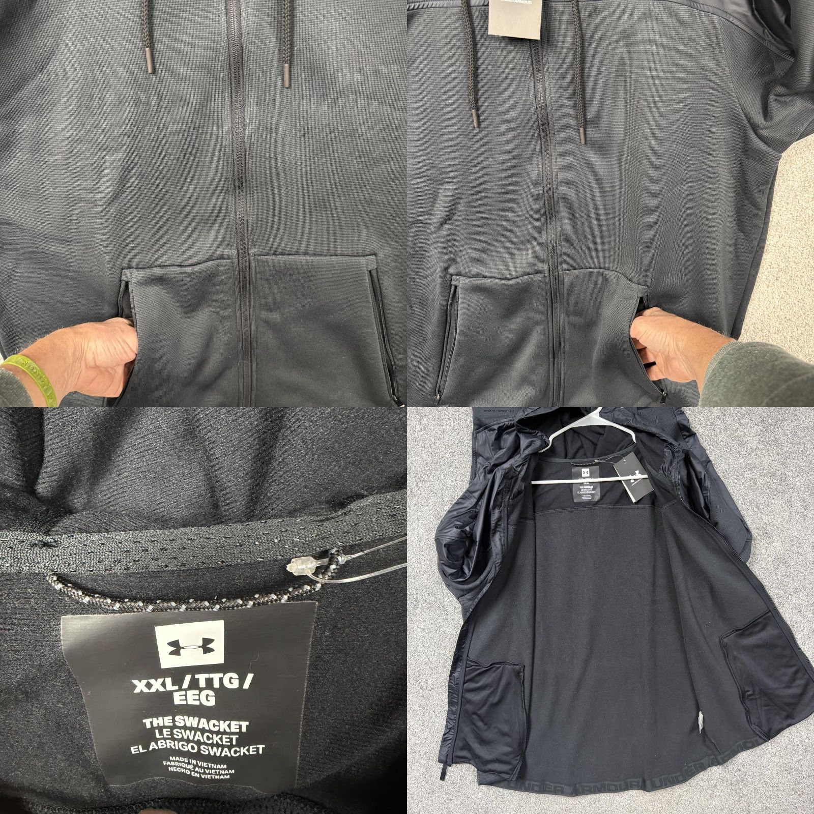 Under Armour Under Armour Unstoppable ColdGear Swacket Jacket Mens 2XL Black Hooded NWT Size US XXL / EU 58 / 5 - 8 Thumbnail