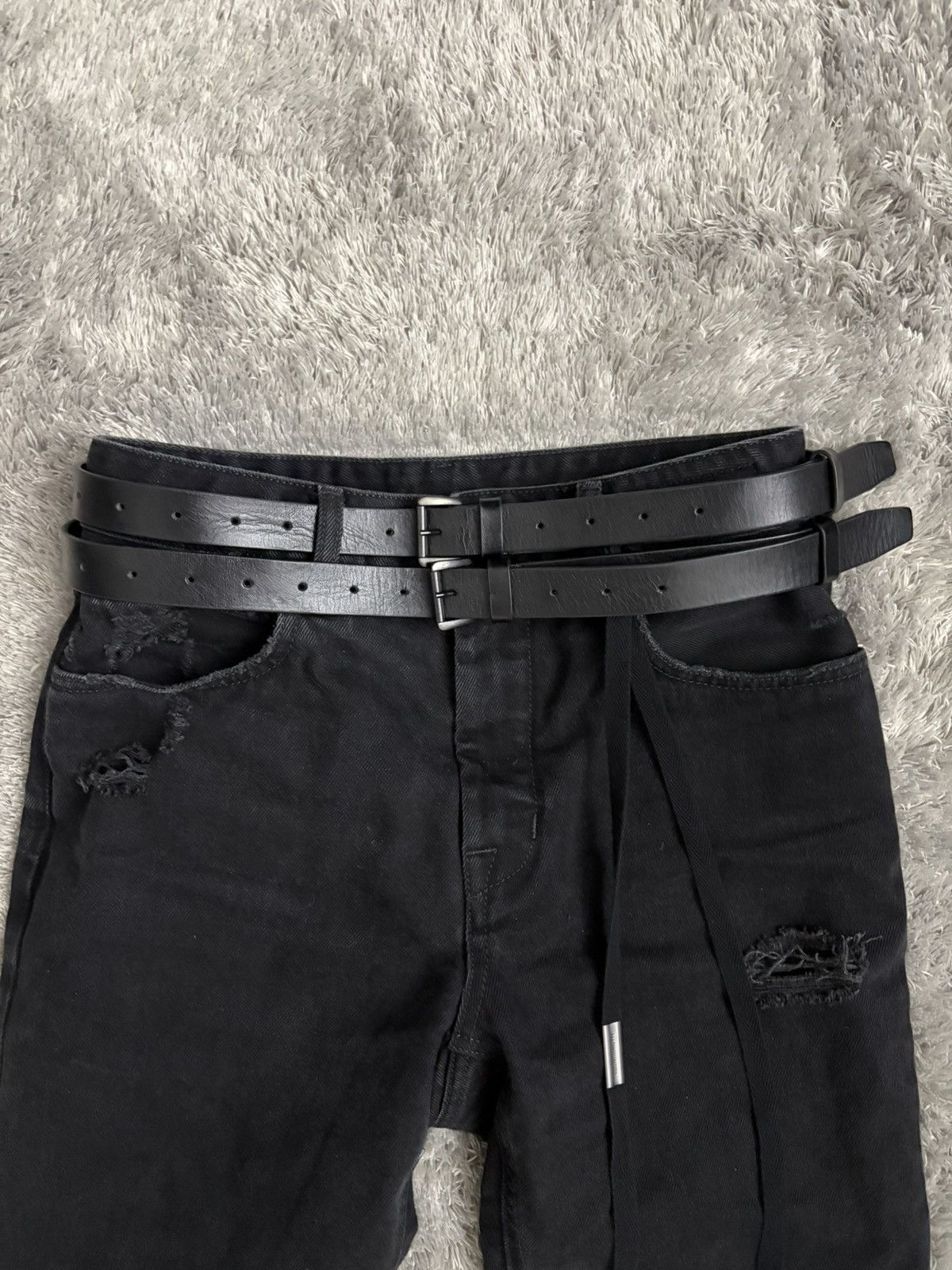 Ann Demeulemeester DOUBLE BELT Size ONE SIZE - 2 Thumbnail