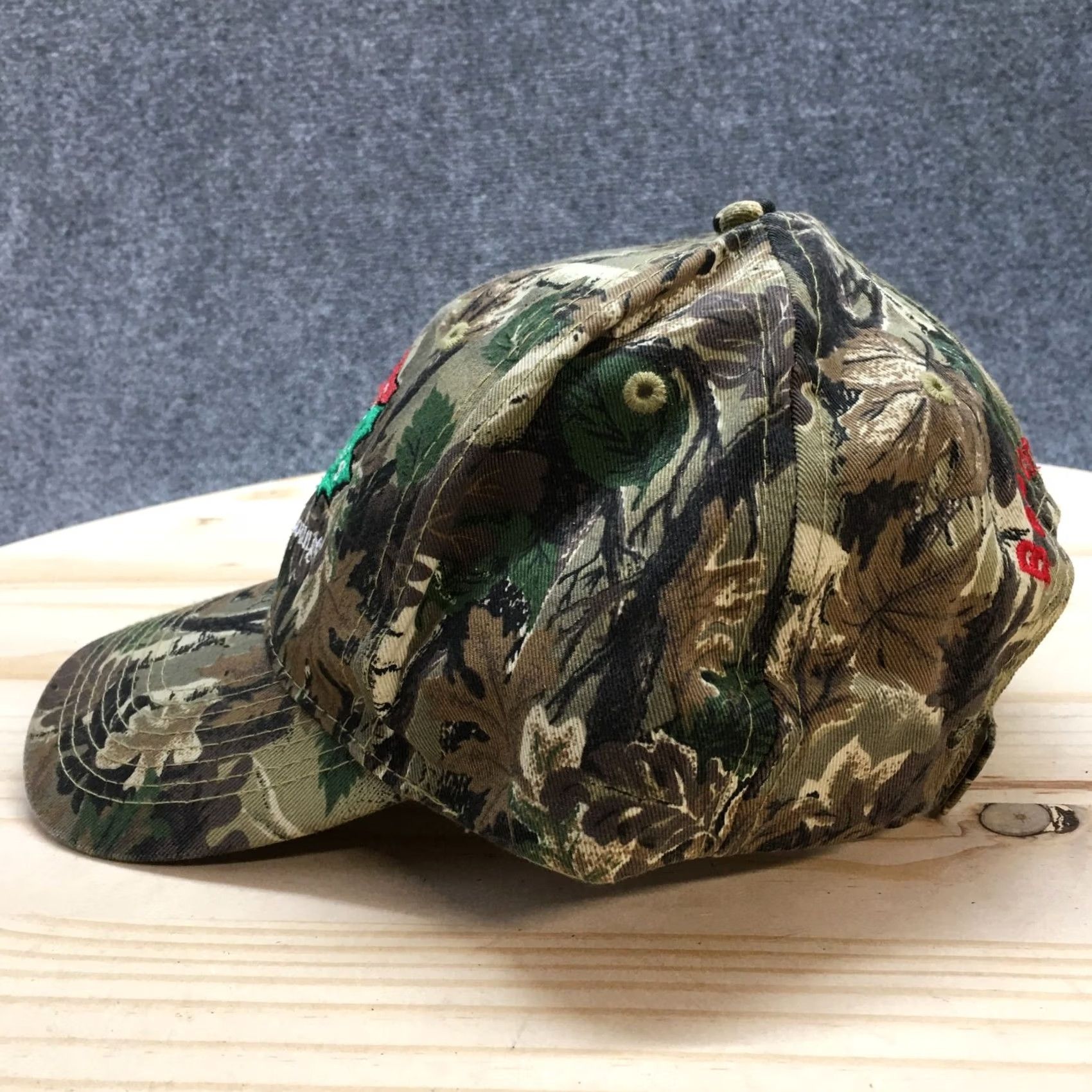 Vintage Nike Shirt Mens Green Brown Camo OS Curved Brim Adjustable Size ONE SIZE - 4 Thumbnail