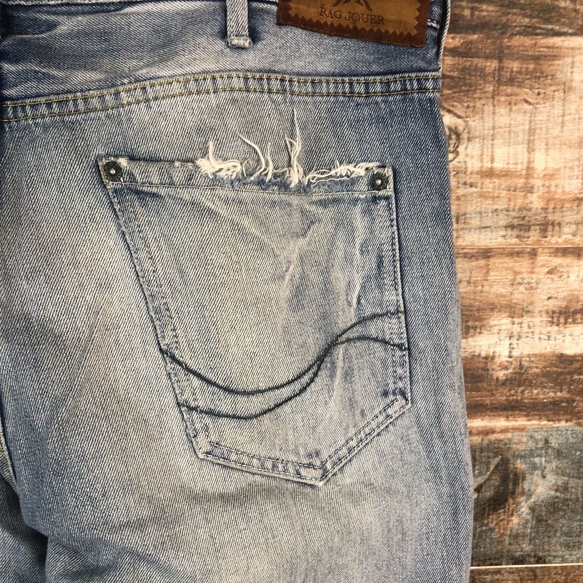 JACKROSE DLL Jack Rose Blue Distressed Denim Pants #C011 Size US 32 / EU 48 - 16 Thumbnail