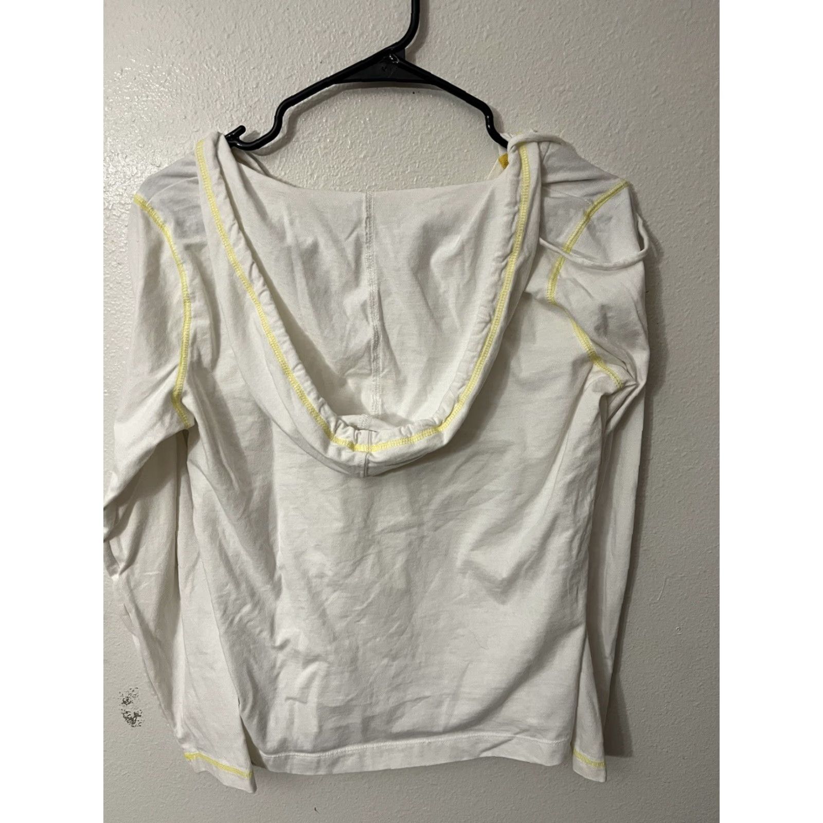 Lands' End VINTAGE Lands' End Women's Hoodie Size Small 6/8 White Solid Cotton Blend Nautical Casual Pullover Size S / US 4 / IT 40 - 3 Thumbnail