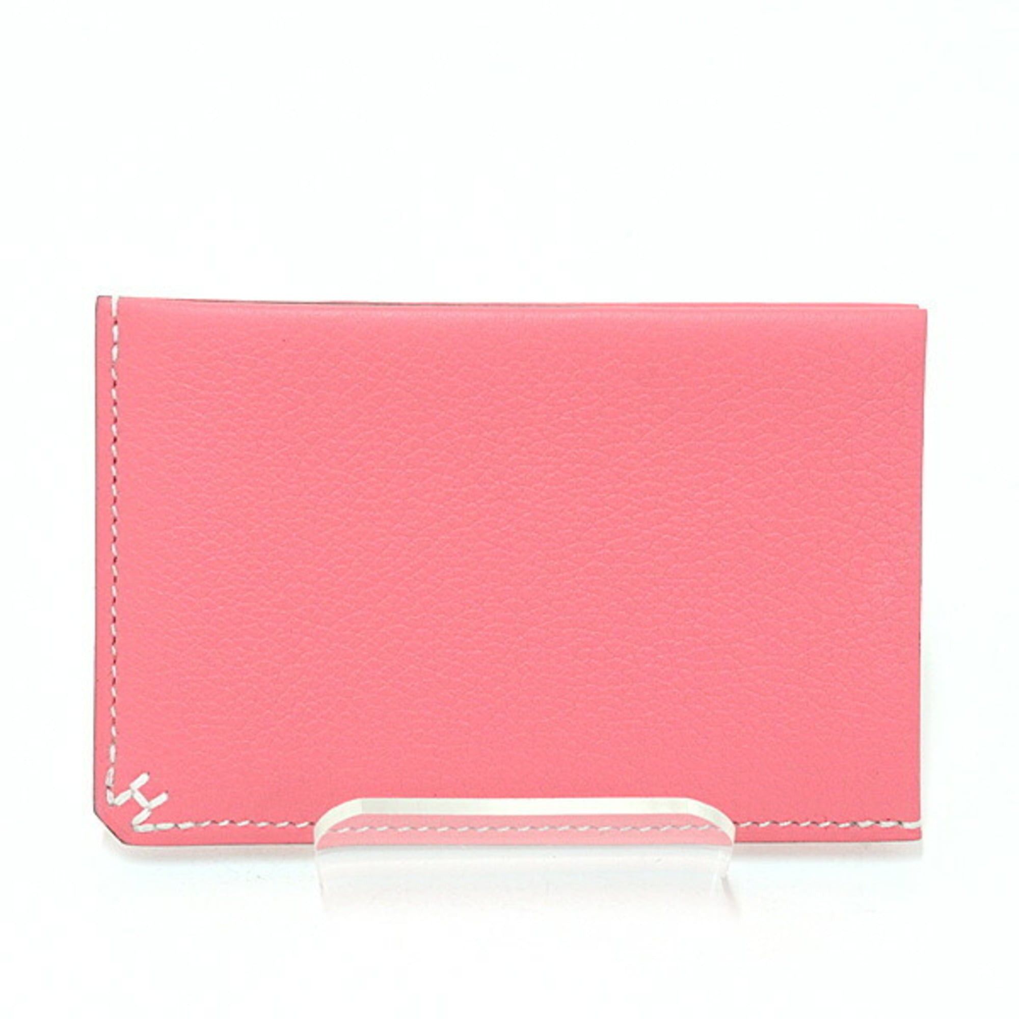 Hermes Hermes card case H Serie Veau Evercolor Rose Azalee W stamp (made in 2024) Stitch Size ONE SIZE - 1 Thumbnail