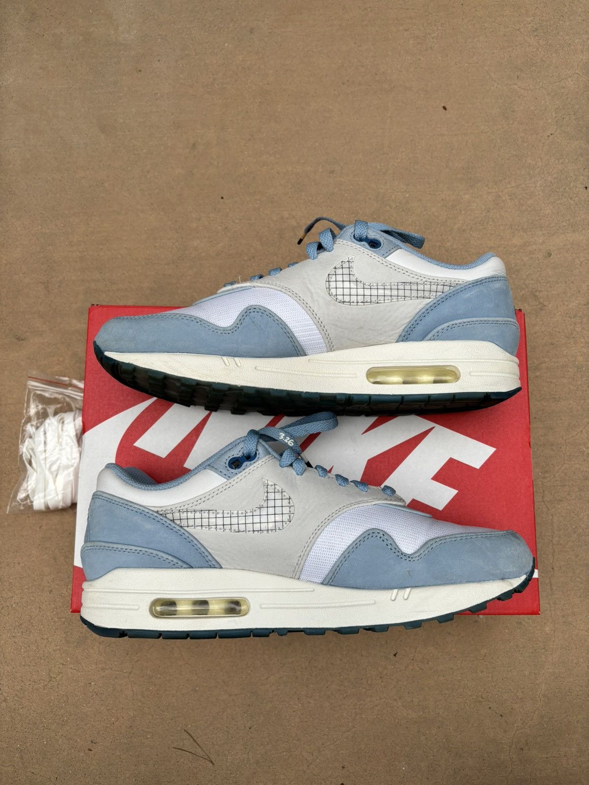 Nike Nike Air Max 1 Premium - Blue Print Size US 9.5 / EU 42-43 - 3 Thumbnail