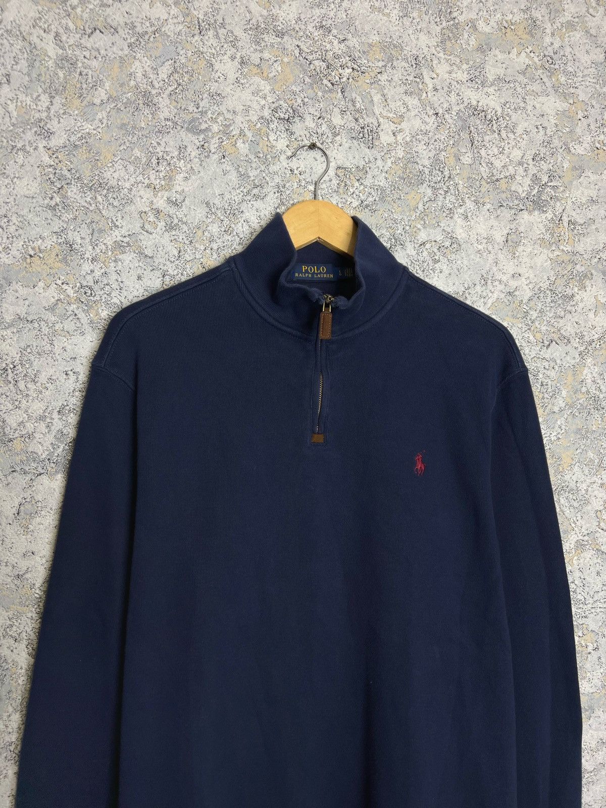 Polo Ralph Lauren × Ralph Lauren Vtg Polo Ralph Lauren 1/4 Zip Sweatshirt Sweater Pullover Size US L / EU 52-54 / 3 - 2 Thumbnail