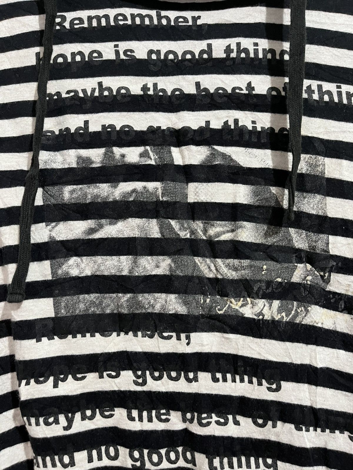Hysteric Glamour Japanese clride striped poem vkei punk hoodie Size US M / EU 48-50 / 2 - 4 Thumbnail