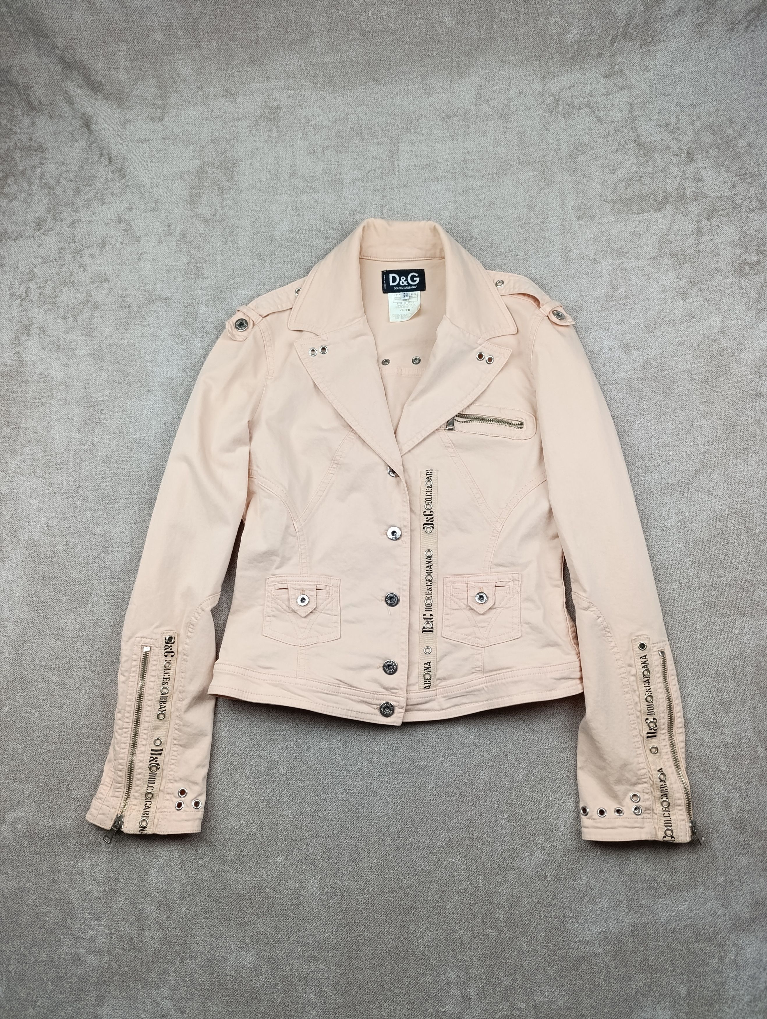 Dolce & Gabbana Vintage D&G Dolce & Gabbana Y2K Moto Biker Jacket Womens Size M / US 6-8 / IT 42-44 - 1 Thumbnail