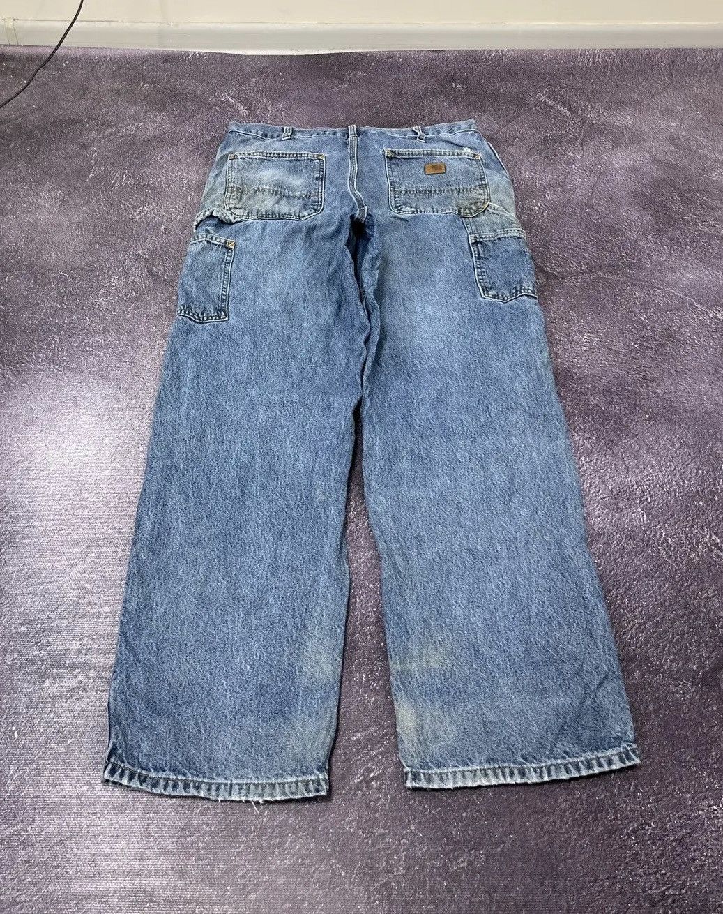 Carhartt Vintage 90s Carhartt USA Faded Blue Work Hype Baggy Jeans Size US 36 / EU 52 - 2 Thumbnail