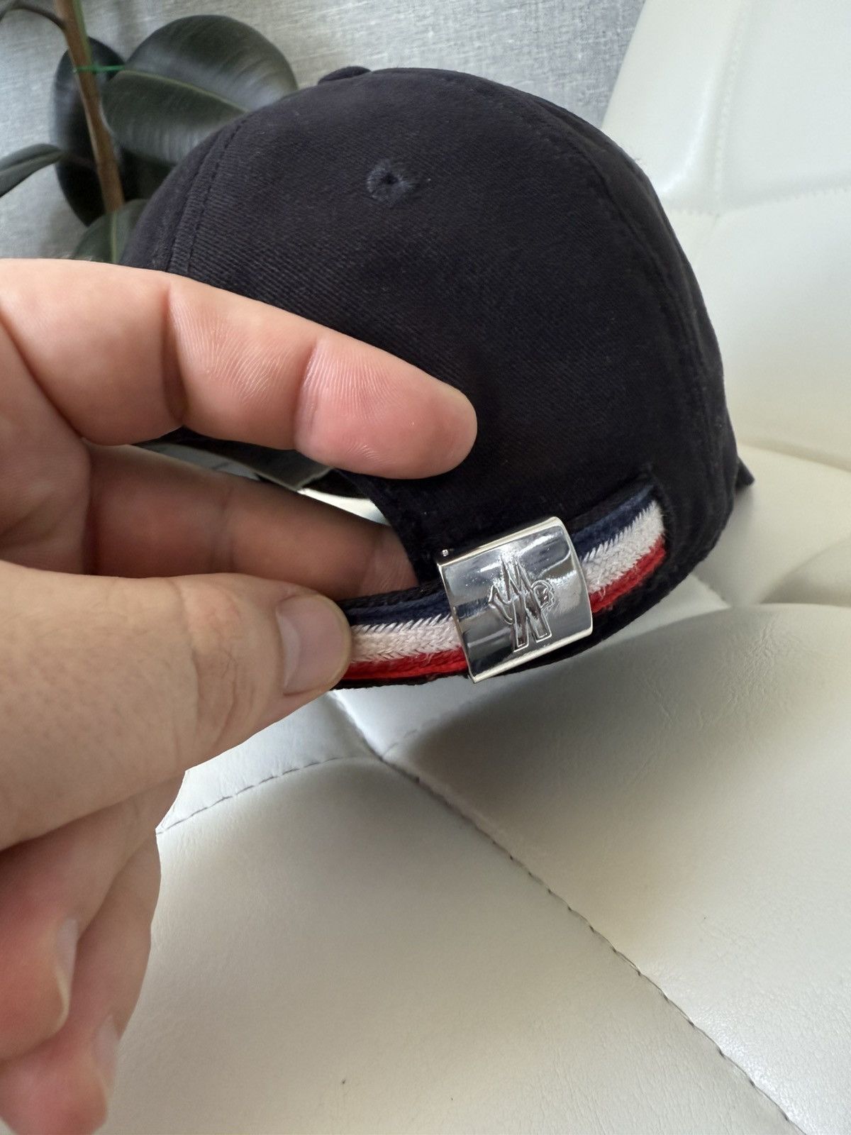 Moncler Moncler Berretto Baseball Cap Hat Tricolor Stripe Adjustable Size ONE SIZE - 8 Thumbnail