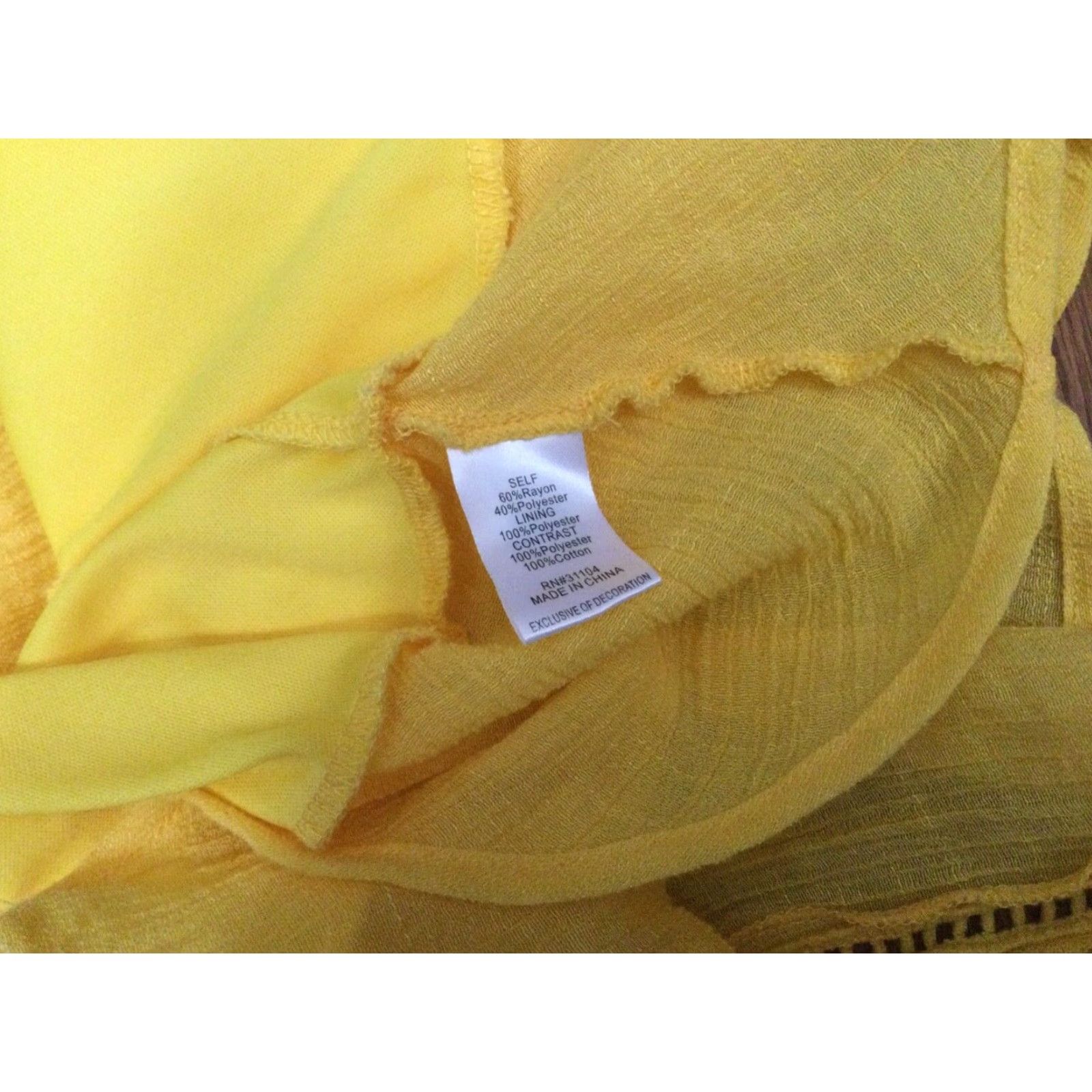 Vintage Womens New Directions Yellow Dress Size S - Sleeveless- Lacey Top Size S / US 4 / IT 40 - 5 Thumbnail