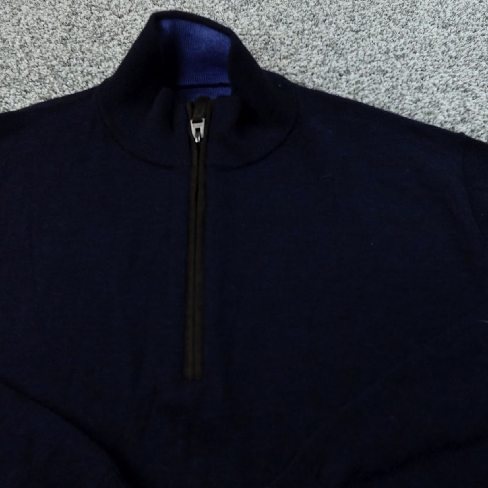 Orvis Orvis Sweater Mens M Blue Wool 1/4 Zip Mock Neck Knit Pullover Winter Casual Mens Size US M / EU 48-50 / 2 - 3 Thumbnail
