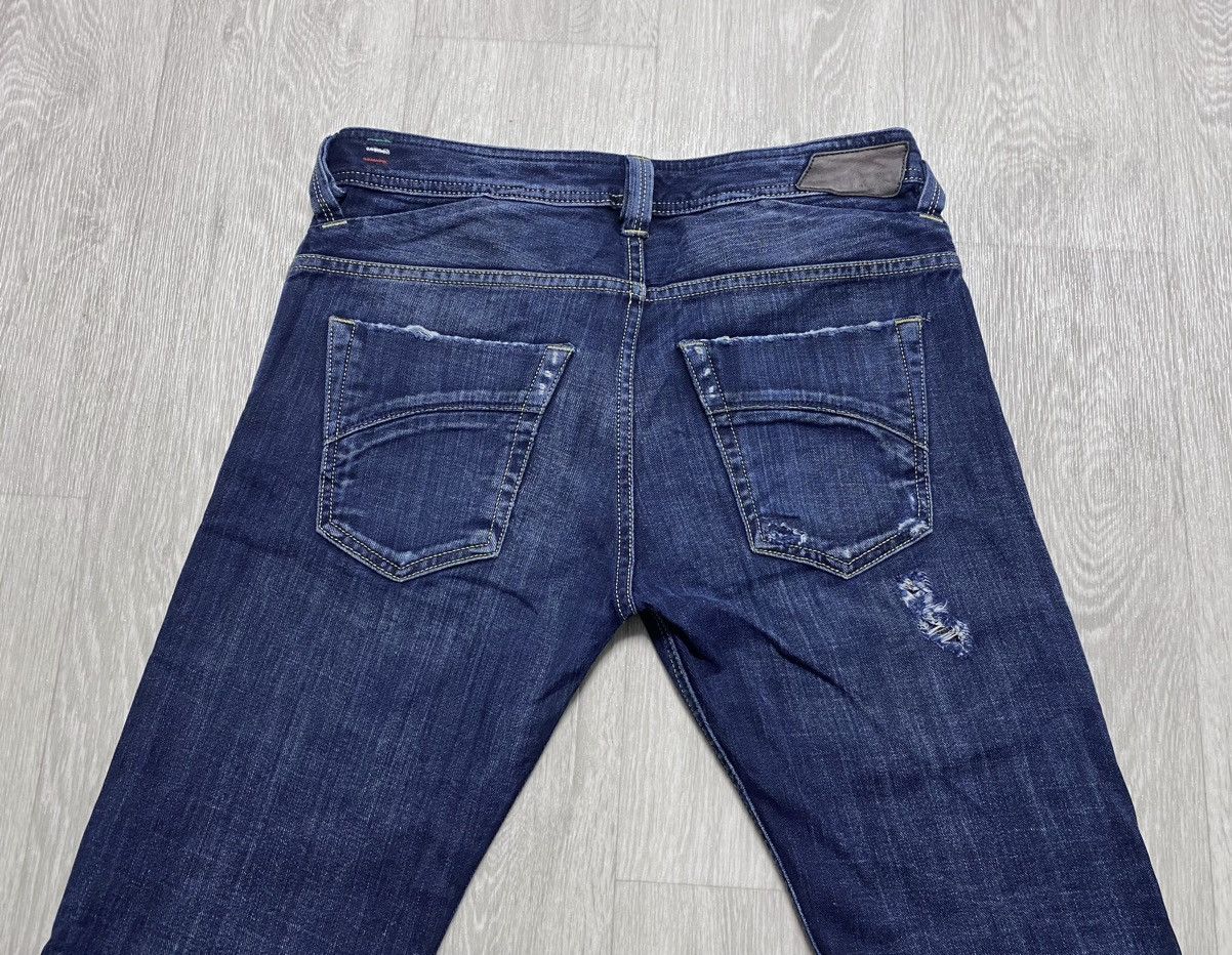Diesel Women’s Diesel Slammer Washed Torn Distressed Denim Jeans Size 28" / US 6 / IT 42 - 25 Thumbnail