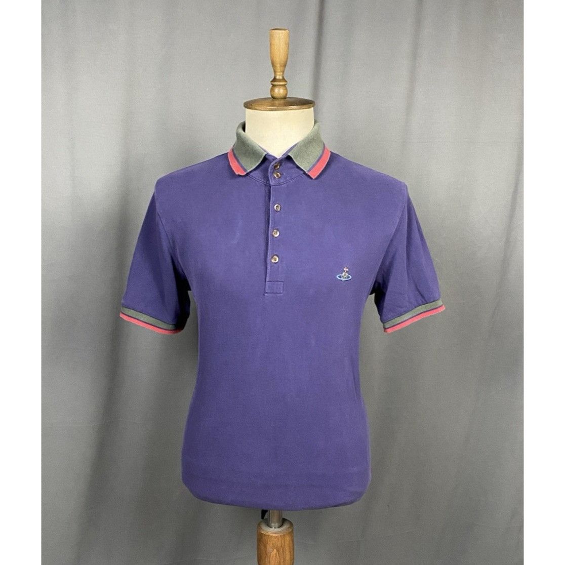 Vivienne Westwood Vivienne Westwwood Small Logo Men's Blue Green Polo T-Shirt Size US XL / EU 56 / 4 - 1 Thumbnail