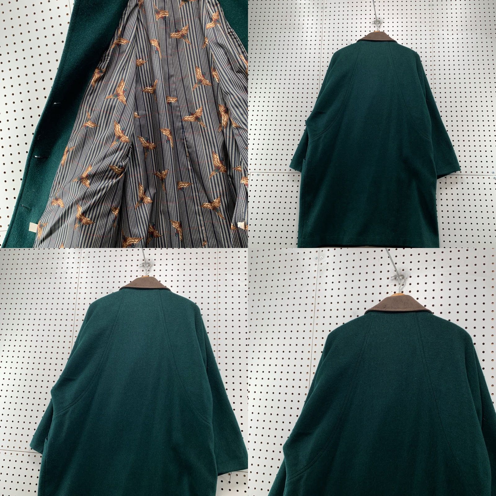 Vintage VINTAGE Joffeld Wool Coat Women L Green Leather Collar Duck Lining USA Union Coat Size L / US 10 / IT 46 - 10 Thumbnail