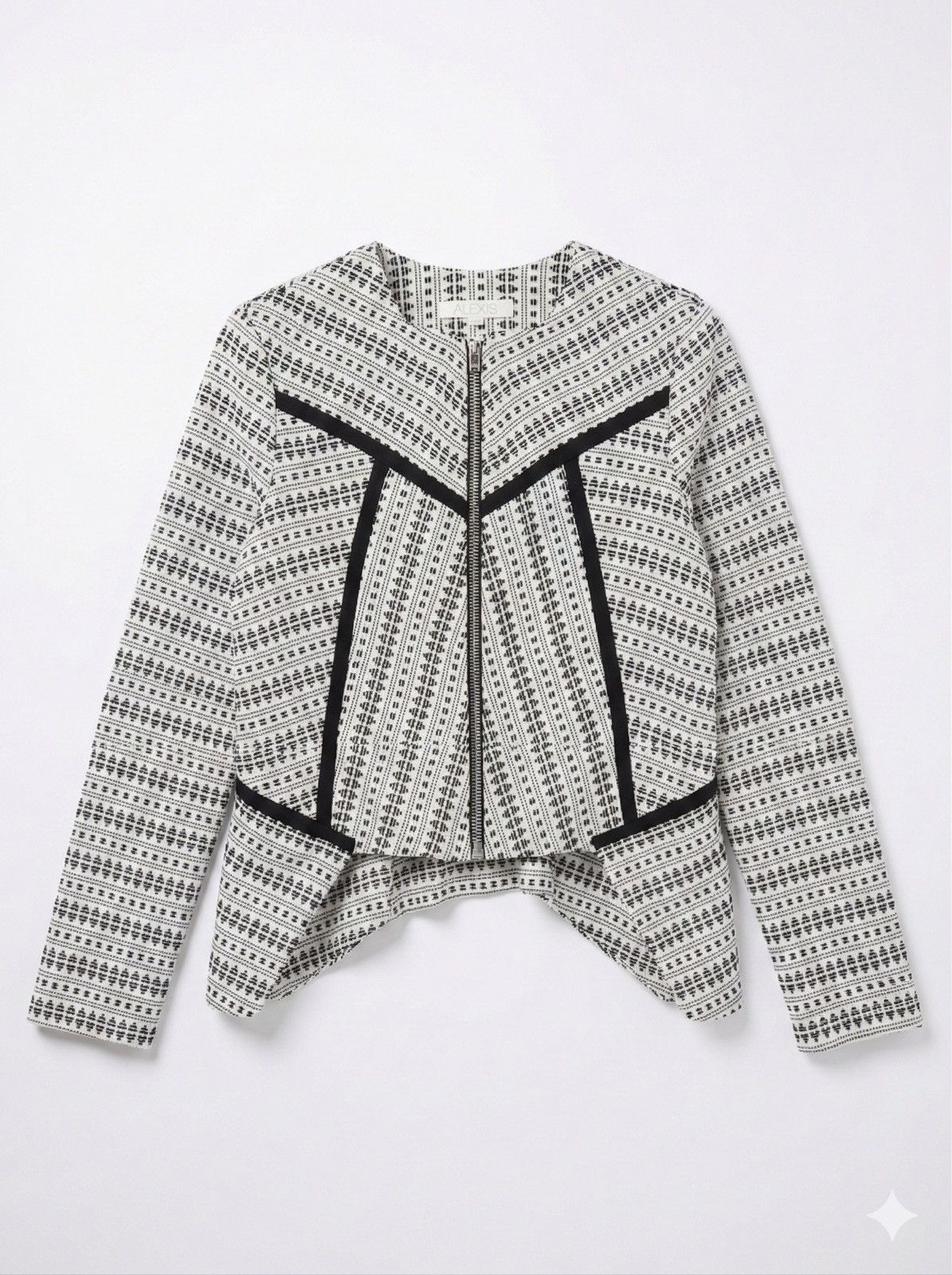 ALEXIS ALEXIS Geometric Zip-Front Jacket Tribal/Aztec Print Size S / US 4 / IT 40 - 1 Thumbnail