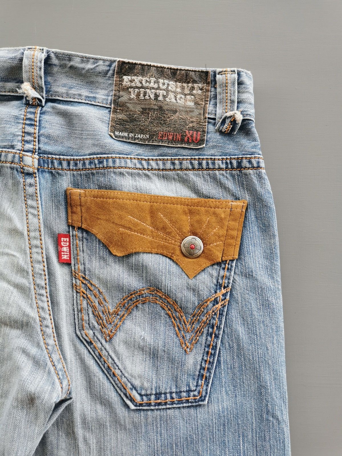 Edwin Edwin 423XVS Light Blue Distressed Denim Jeans Size US 34 / EU 50 - 10 Thumbnail