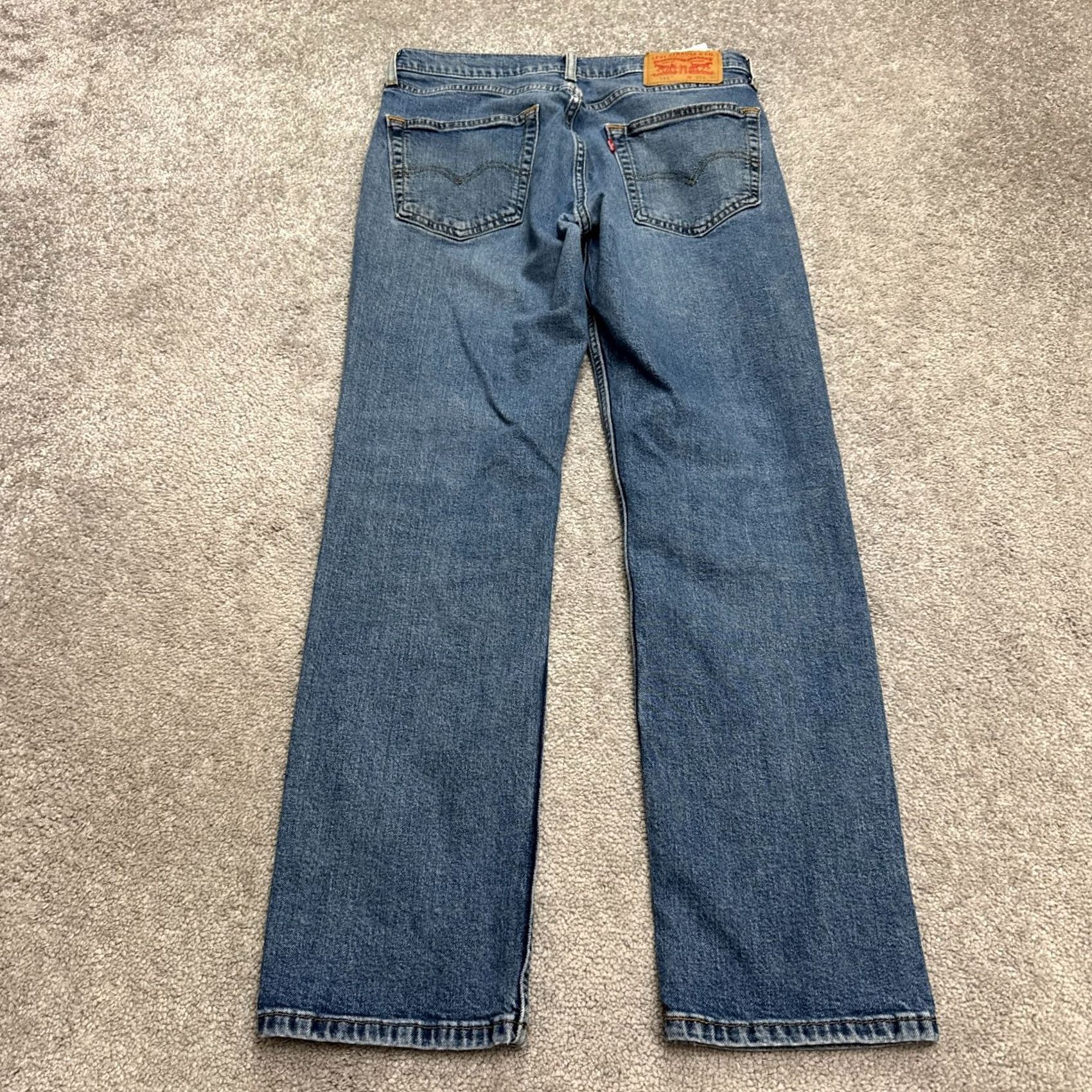 Levi's Levi's 514 Jeans Mens 30x30 Blue Medium Wash Denim Cotton Straight Regular 5-Pocket Logo Zipper Button Size US 30 / EU 46 - 2 Thumbnail