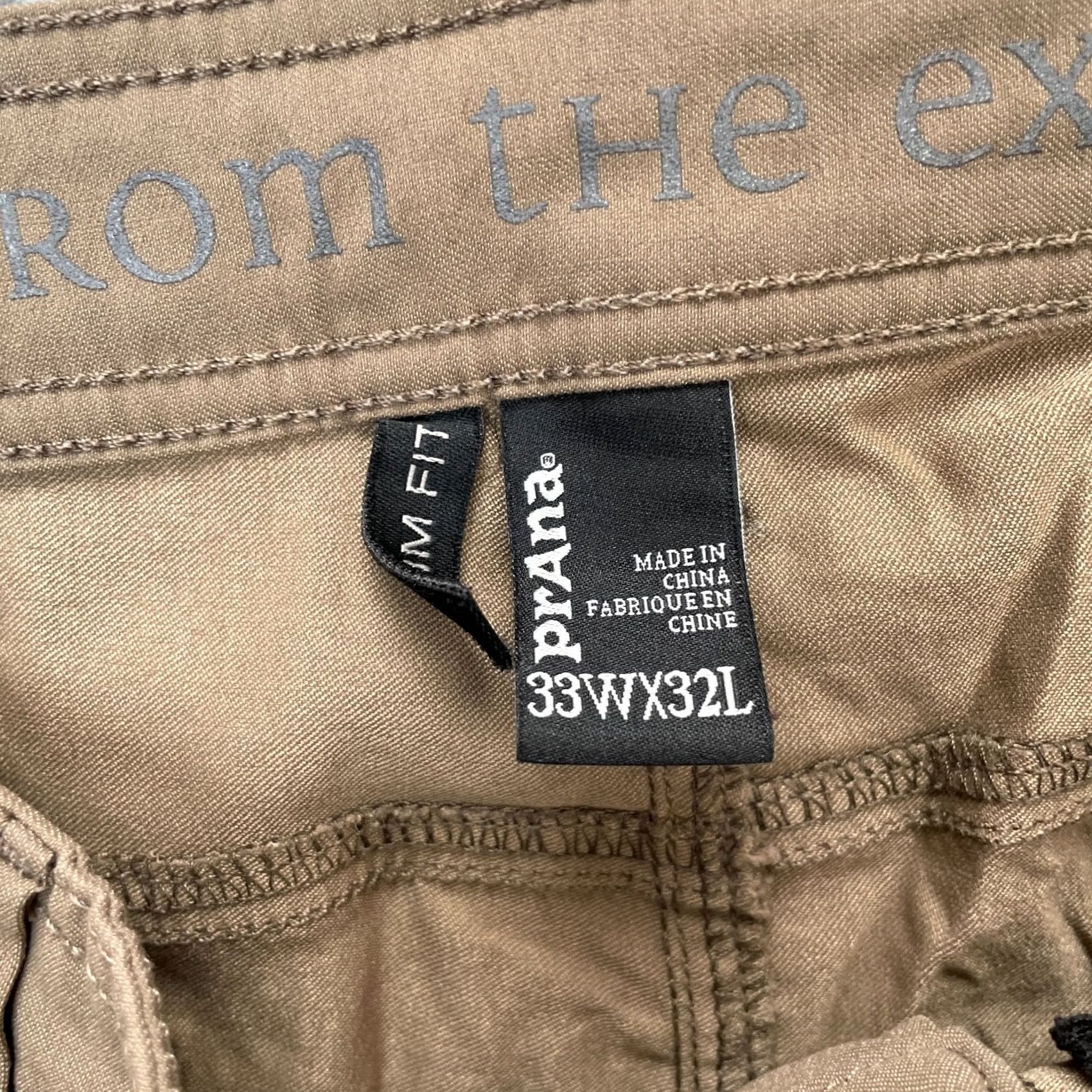 Prana prAna Pants Mens 34 Slim Straight Leg Nylon Spandex Brown 5-Pocket Workwear Travel Casual Size US 34 / EU 50 - 4 Thumbnail