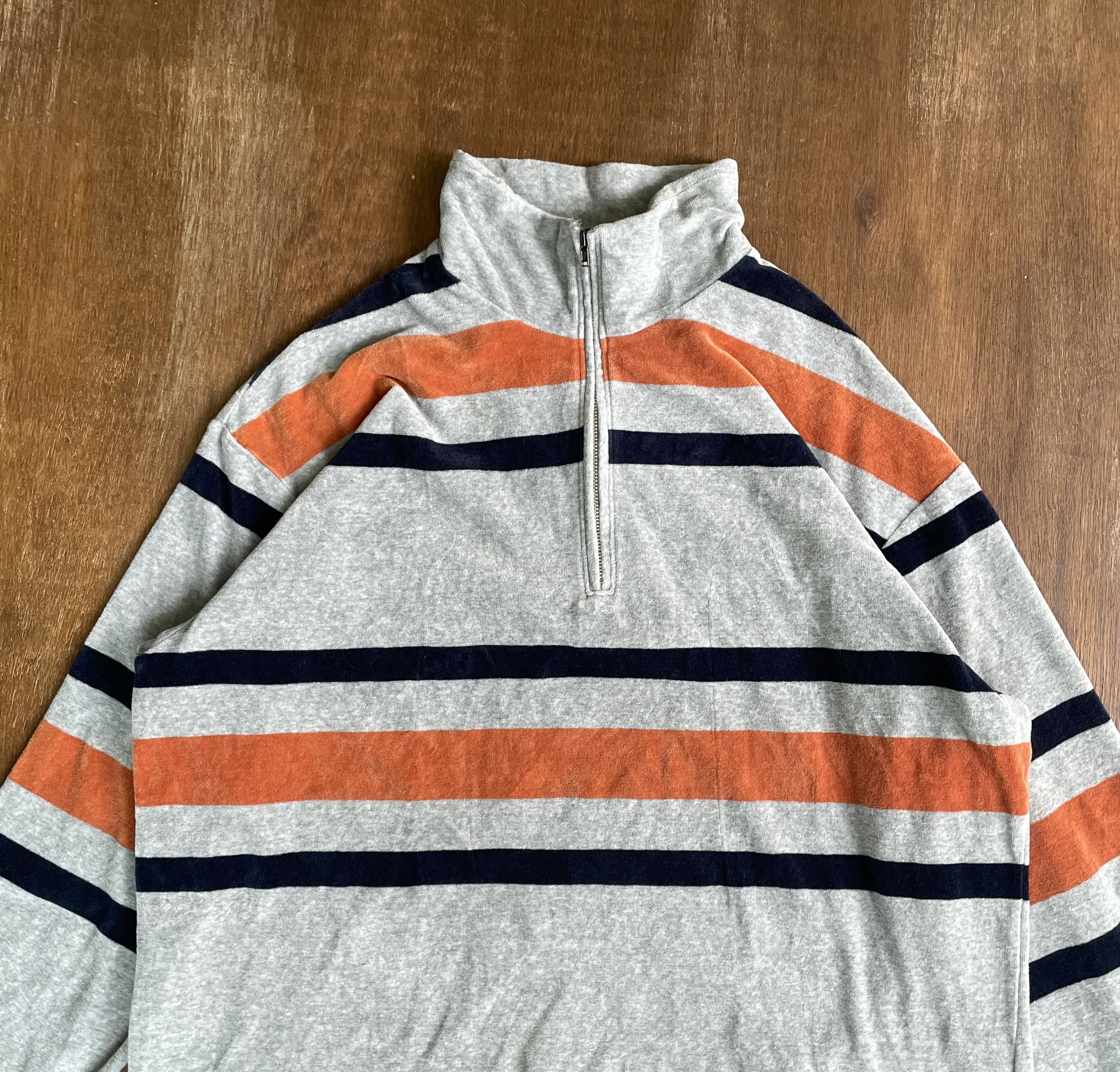 Issey Miyake Issey Miyake Half Zip Stripped Sweatshirt Size US L / EU 52-54 / 3 - 2 Thumbnail
