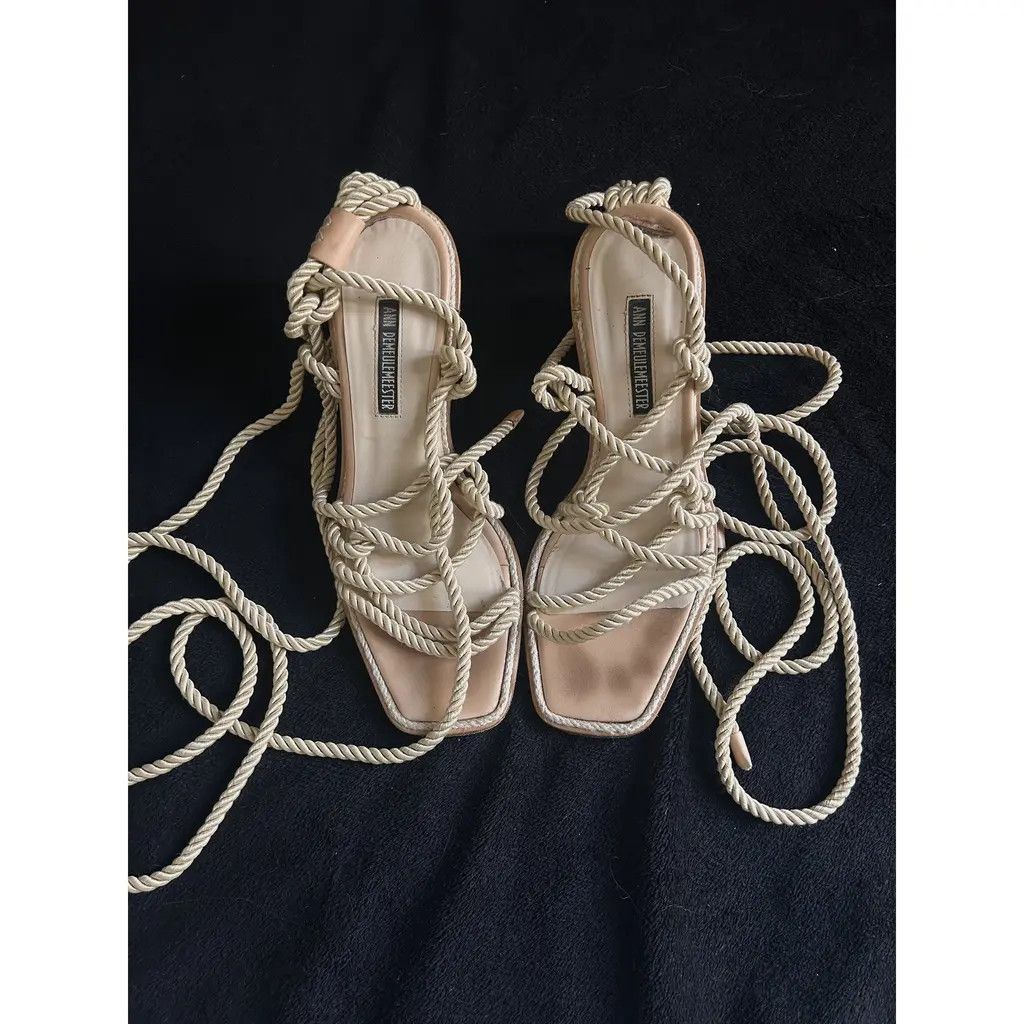Ann Demeulemeester Ann Demeulemeester Corded Sandals in Naturale Size US 7 / IT 37 - 1 Thumbnail