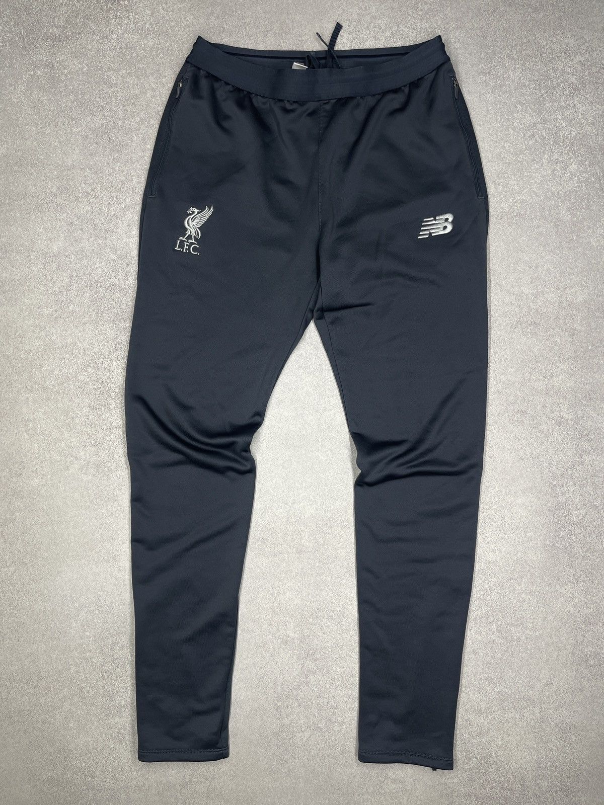 New Balance Mens New Balance Liverpool Football Sweatpants Grey Soccer Size US 34 / EU 50 - 2 Thumbnail