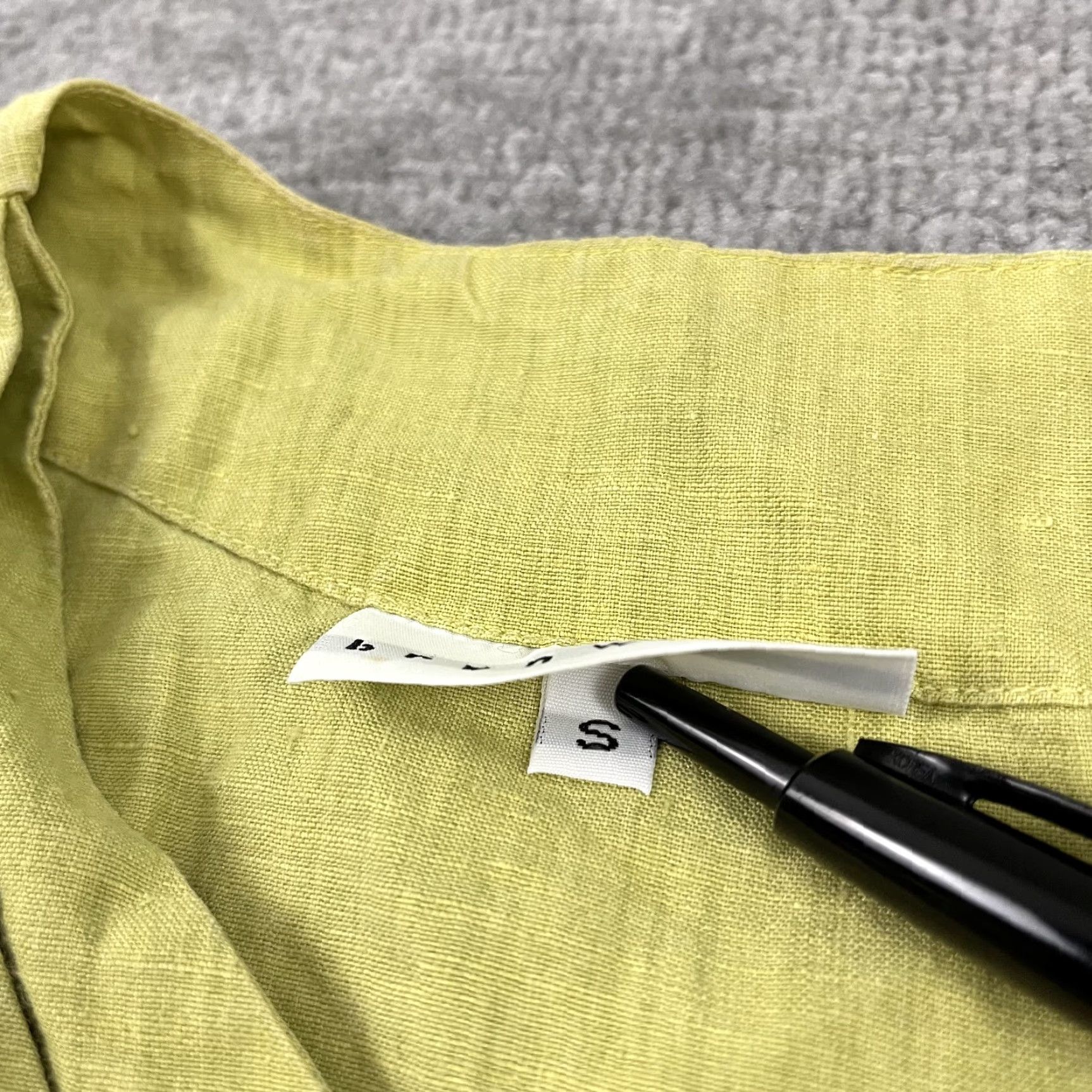 Vintage Vintage Bryn Walker Blouse Top Womens Small Linen Asymmetric Tie Front Green 90s Lagenlook Size S / US 4 / IT 40 - 3 Thumbnail