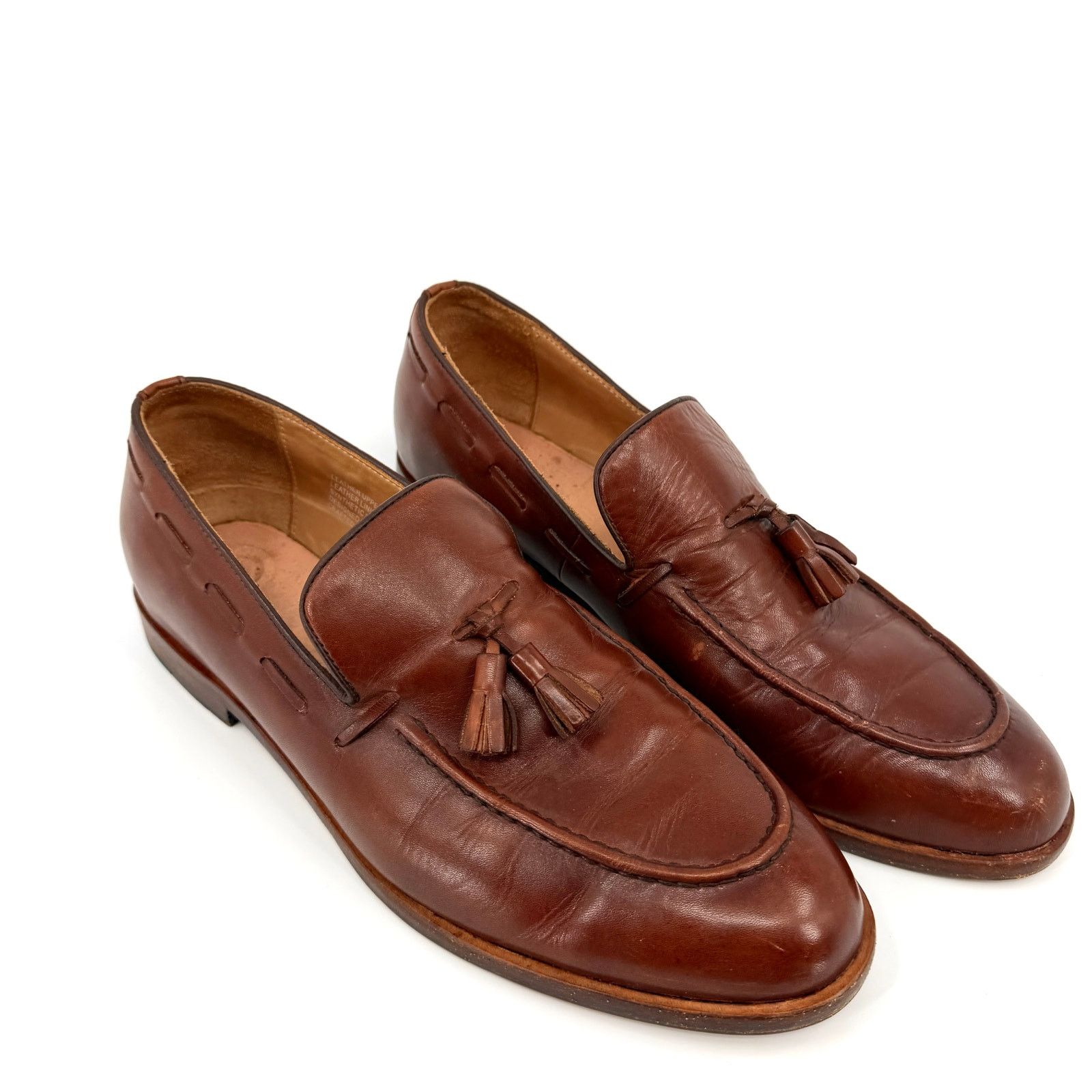 Vintage Elanroman Brown Leather Preppy Tassel Loafers Size US 11 / EU 44 - 1 Thumbnail