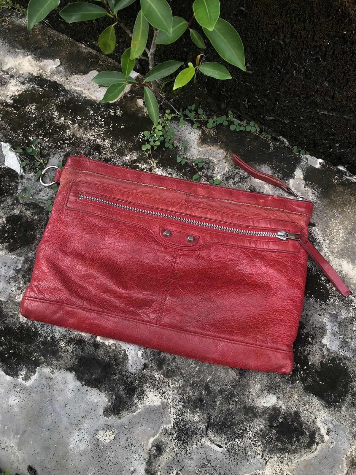 Balenciaga Balenciaga Paris Leather Clutch Bag Size ONE SIZE - 1 Thumbnail