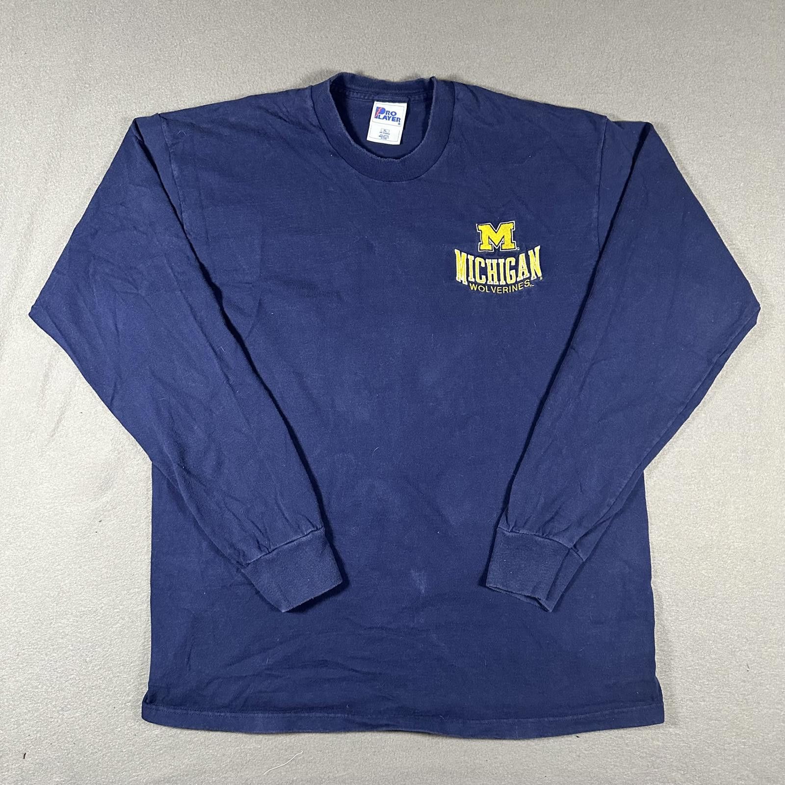 Pro Player Pro Player Michigan Wolverines Long Sleeve USA made faded Size US XL / EU 56 / 4 - 1 Thumbnail