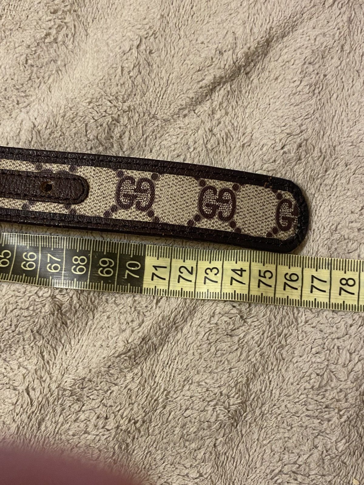 Gucci Vintage Gucci Monogram Belt GG Gold Buckle Size ONE SIZE - 11 Thumbnail