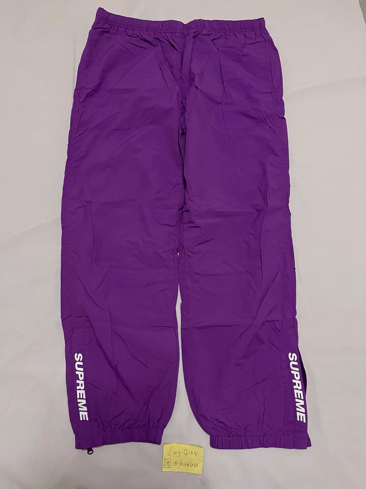 Supreme Supreme Purple Cuffed Warm Up Pants L New With Tags Size US 34 / EU 50 - 1 Thumbnail