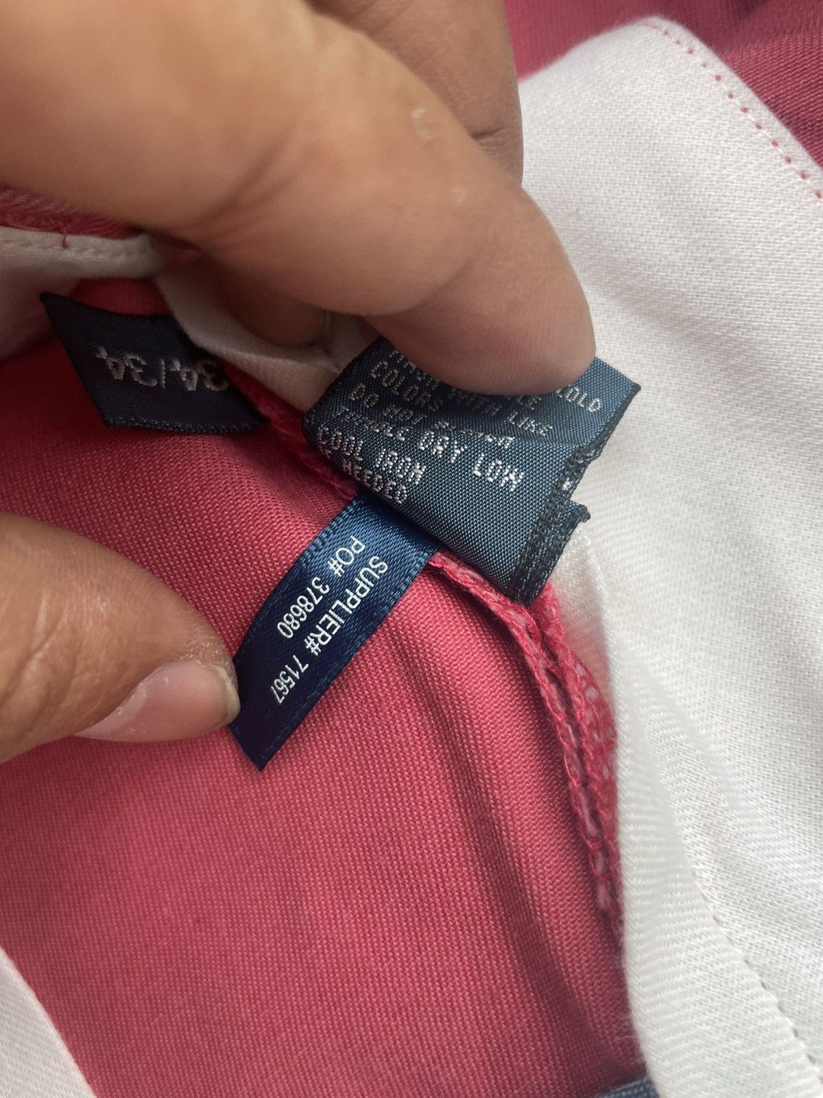 Designer Vintage Polo Ralph Lauren Pink Chinos Size US 34 / EU 50 - 15 Thumbnail
