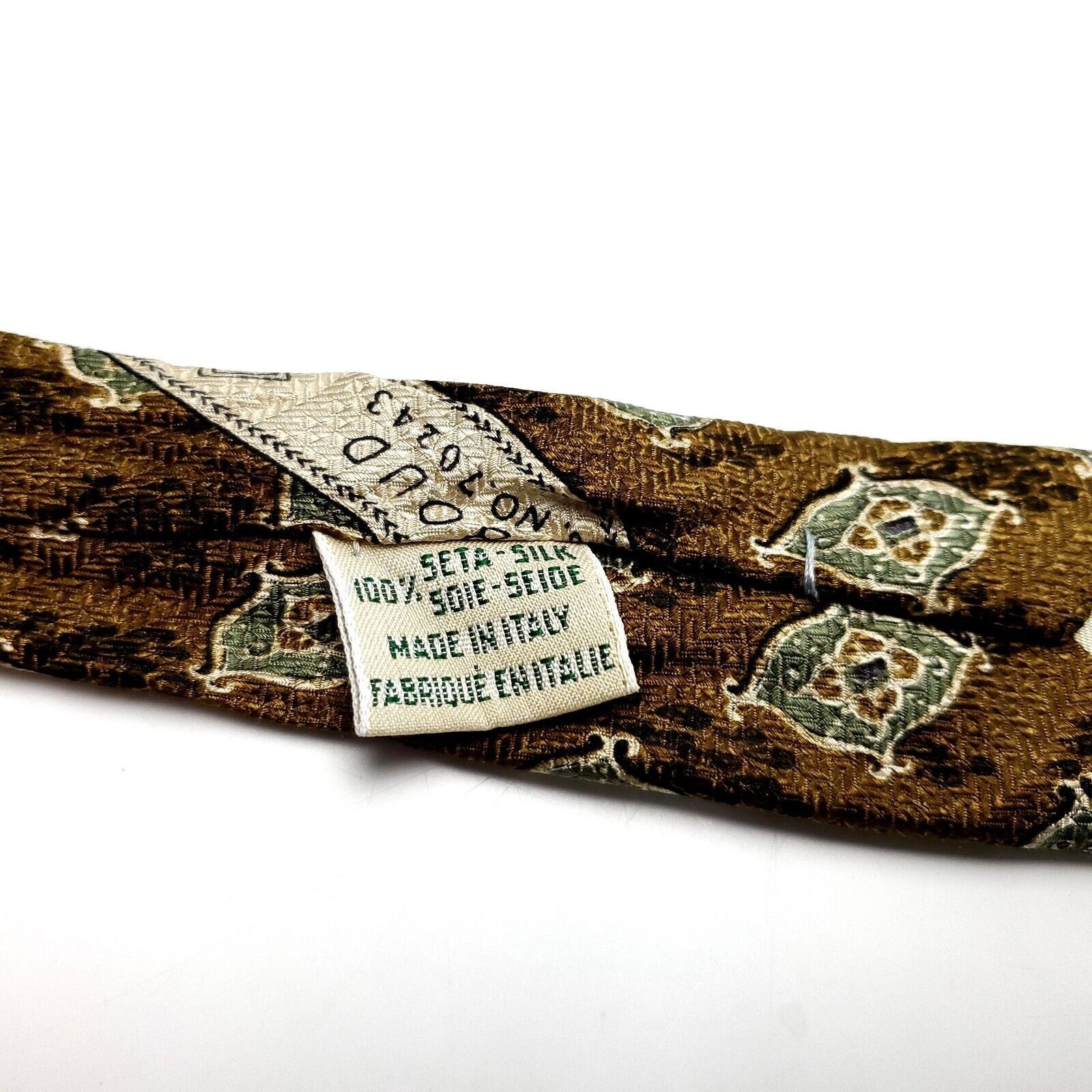 Joseph Abboud Joseph Abboud Silk Tie Textured Brown Geometric Size ONE SIZE - 5 Thumbnail