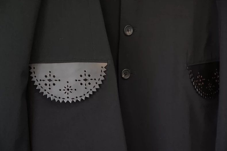 Yohji Yamamoto Yohji Yamamoto 96SS Parchment Cutout Wool Jacket 2503-Next Size US M / EU 48-50 / 2 - 2 Thumbnail