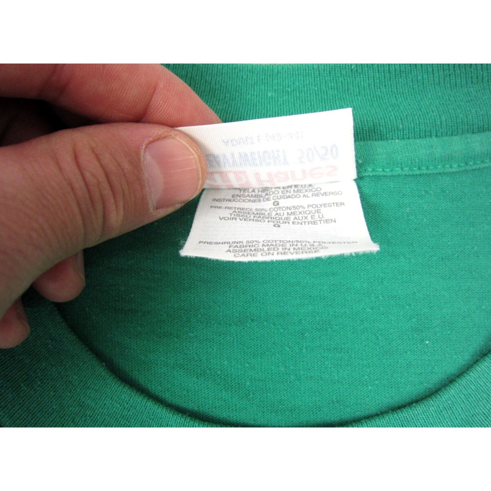 Hanes Vintage Hanes Shirt Adult Large Green Baseball Summer Little League Made in USA Size US L / EU 52-54 / 3 - 4 Thumbnail