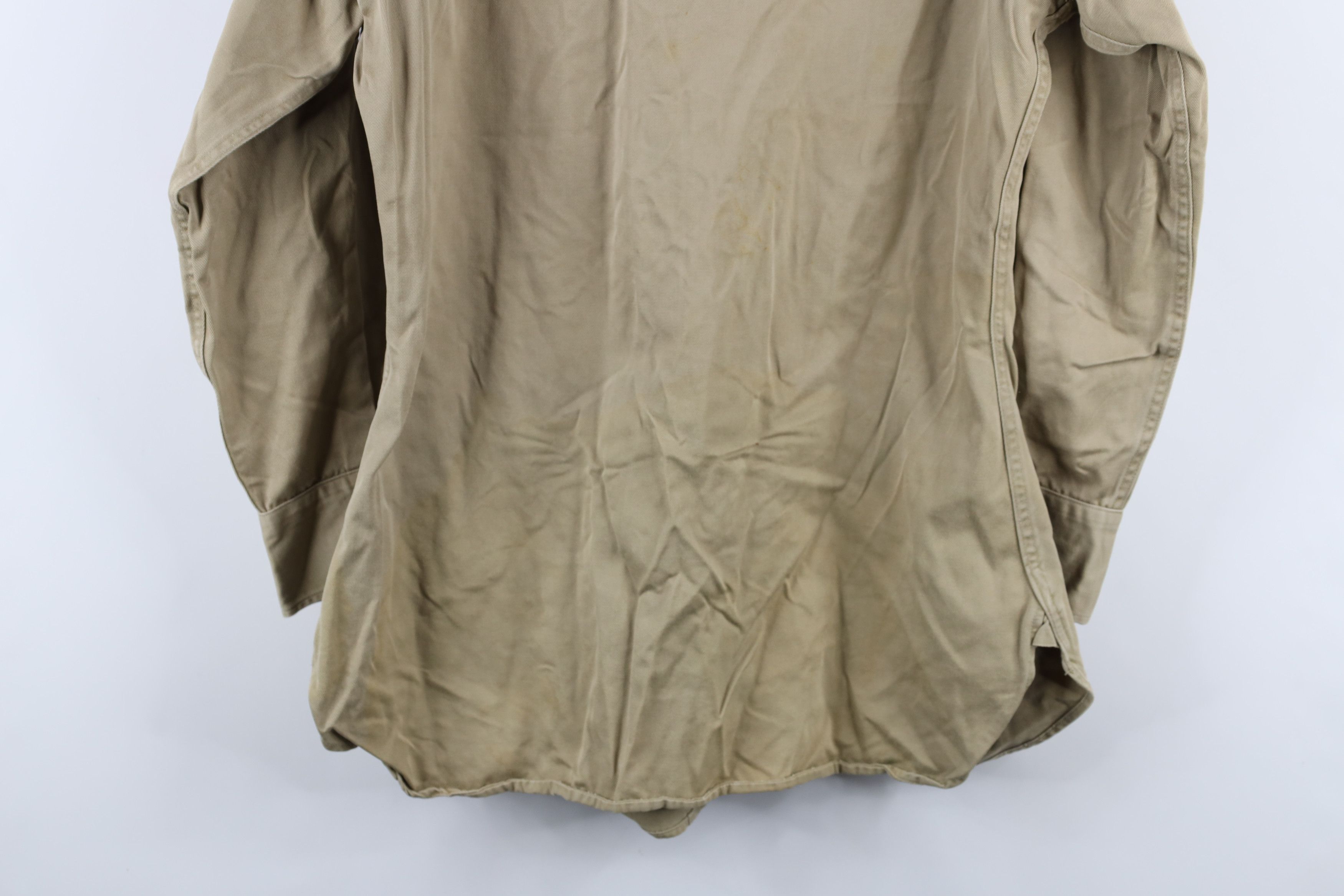 Vintage Vintage 40s World War II Army Patch Field Shirt Beige USA Size US M / EU 48-50 / 2 - 15 Thumbnail