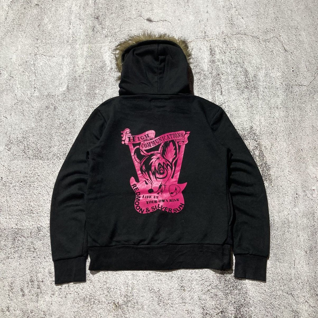 Japanese Brand 2000s High Communications Cartoon Fur Ziphoodie Black Lgb Size US S / EU 44-46 / 1 - 13 Thumbnail