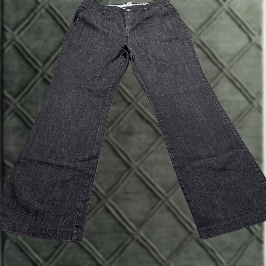 Vintage Chico’s Jeans Women Gray Stretch Wide-Leg Medium Size 26" / US 2 / IT 38 - 1 Thumbnail