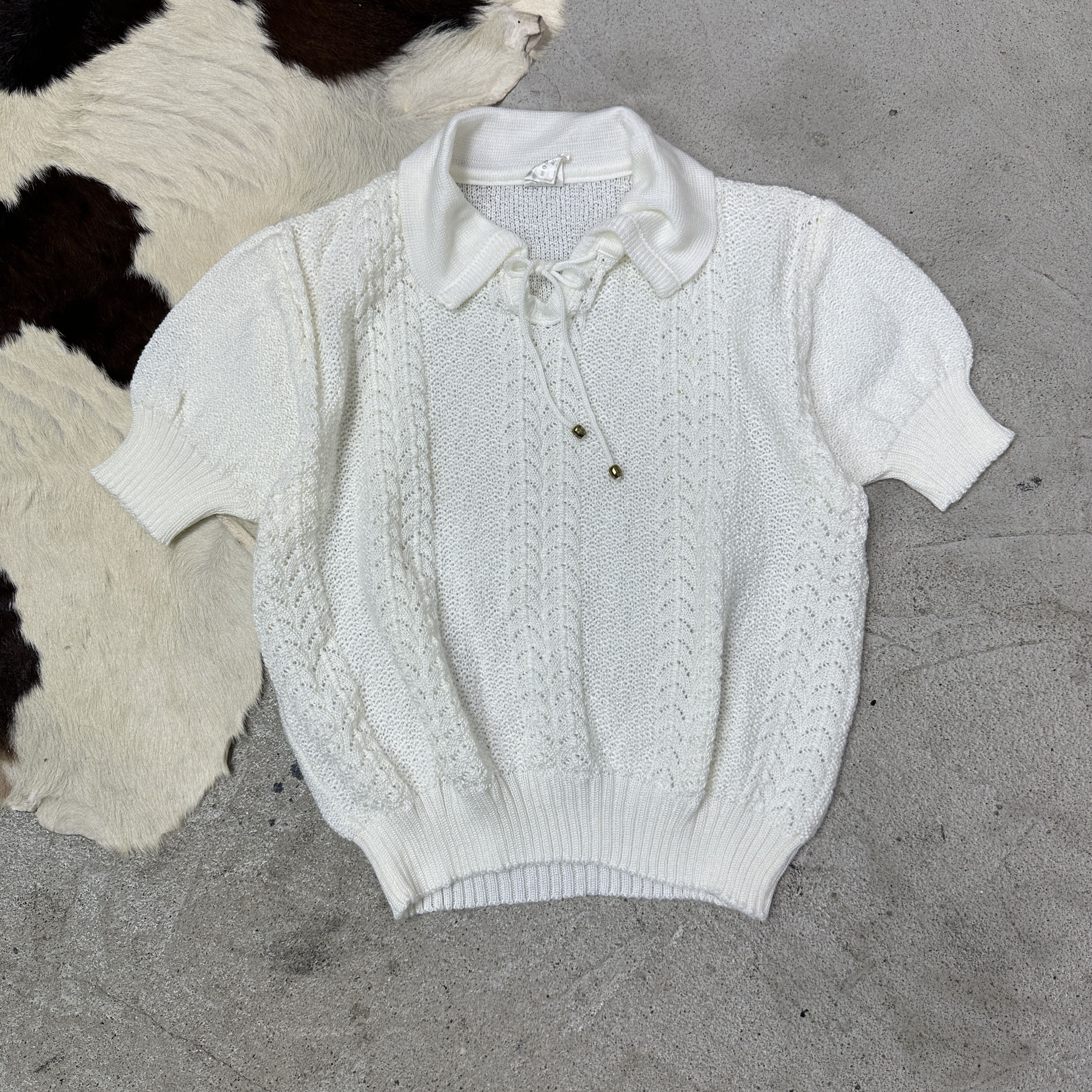 Vintage Vintage Avant Garde Crochet Sweater Top Y2K Size M / US 6-8 / IT 42-44 - 2 Thumbnail