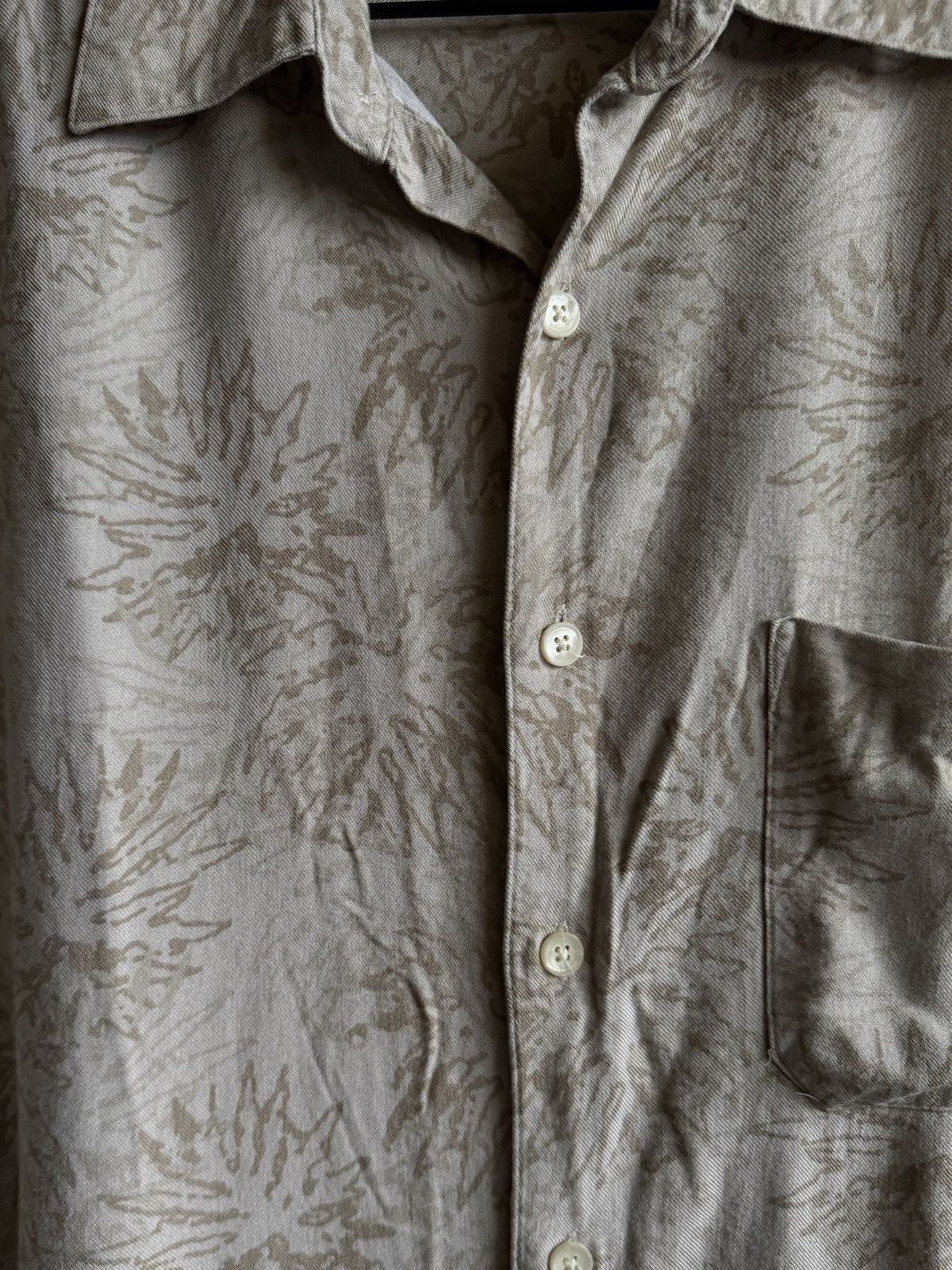 Perry Ellis Vintage Perry Ellis beige patterned short sleeve button up Size US L / EU 52-54 / 3 - 4 Thumbnail