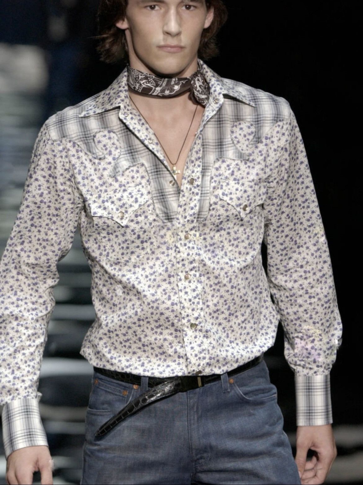 Gucci S/S 04 Floral Western Shirt Size US S / EU 44-46 / 1 - 1 Thumbnail