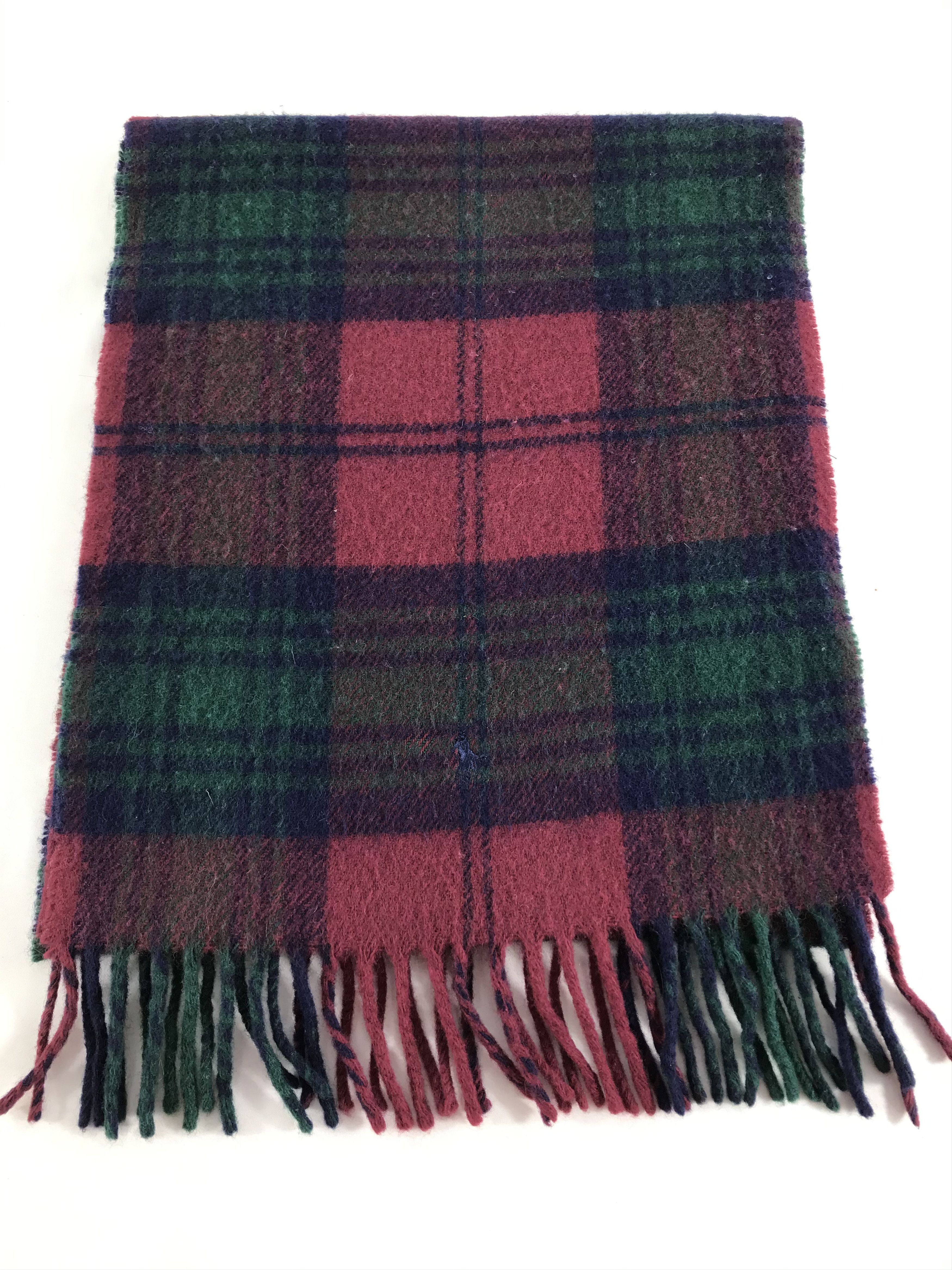 Polo Ralph Lauren Polo Ralph Lauren Tartan Wool Scarf Muffler V488 Size ONE SIZE - 2 Thumbnail