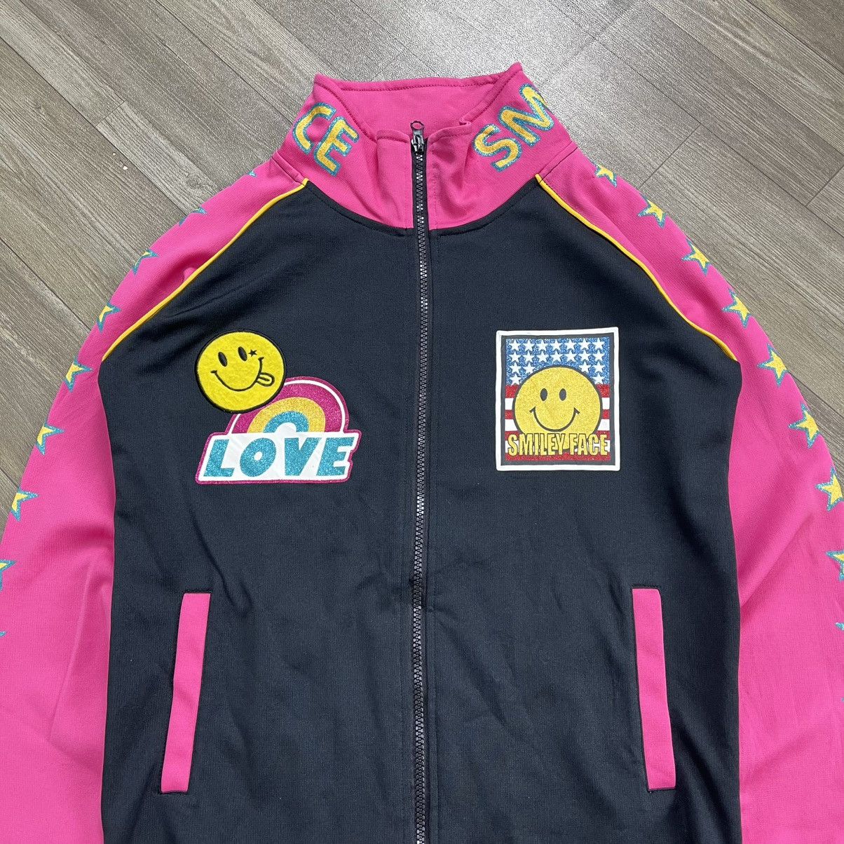 Angel Blue 2000s Hysteric Glamour Style Smile Face Star Track Jacket Size US S / EU 44-46 / 1 - 11 Thumbnail