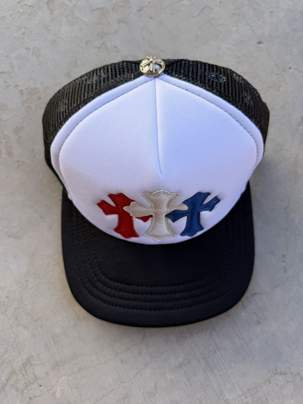Chrome Hearts Chrome Hearts Black USA Triple Cross Patch Trucker Hat New Size ONE SIZE - 3 Thumbnail