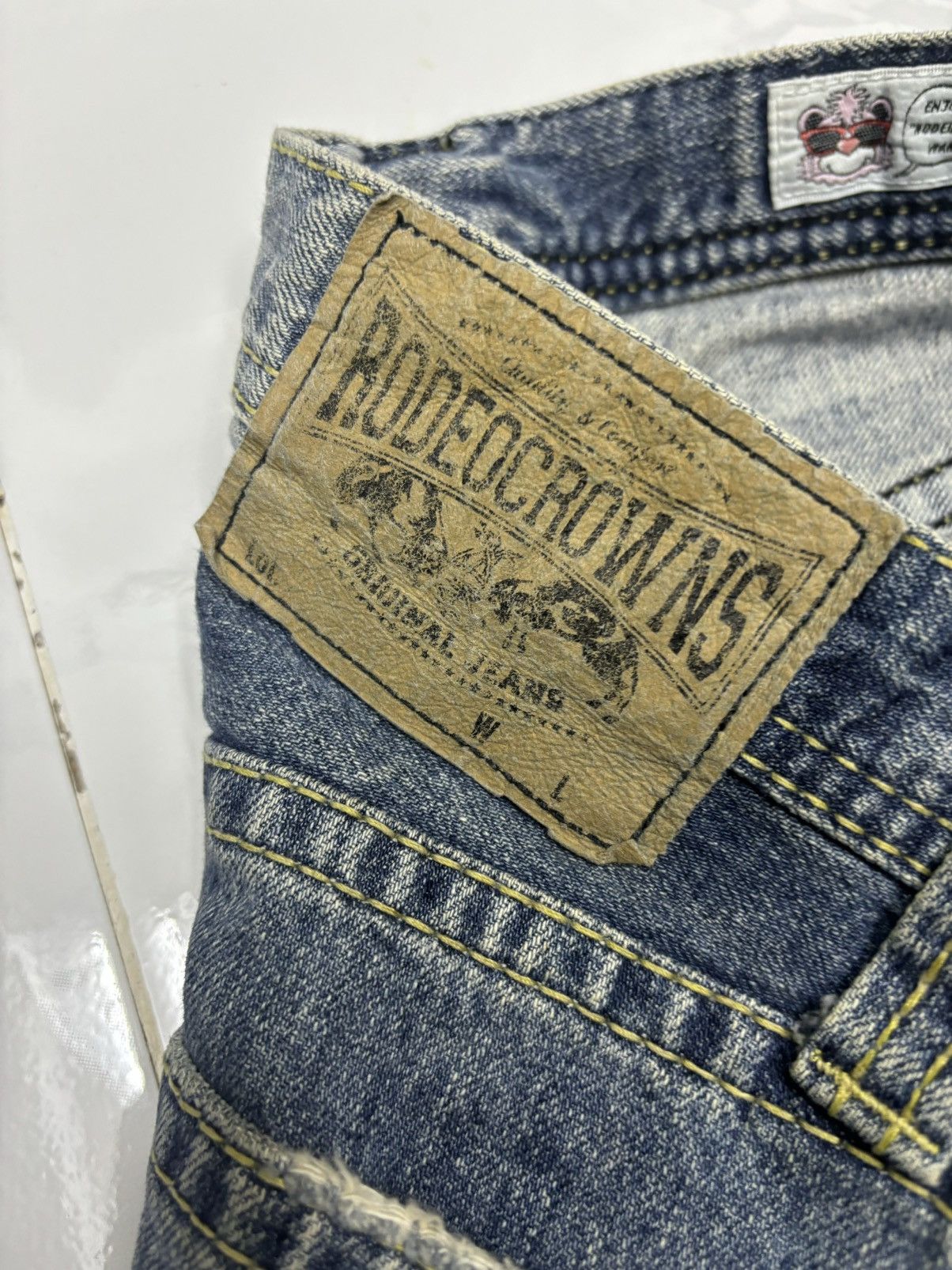 If Six Was Nine Vintage Flare Jeans Japan Rodeo Crown Distressed Denim Size 31" - 8 Thumbnail