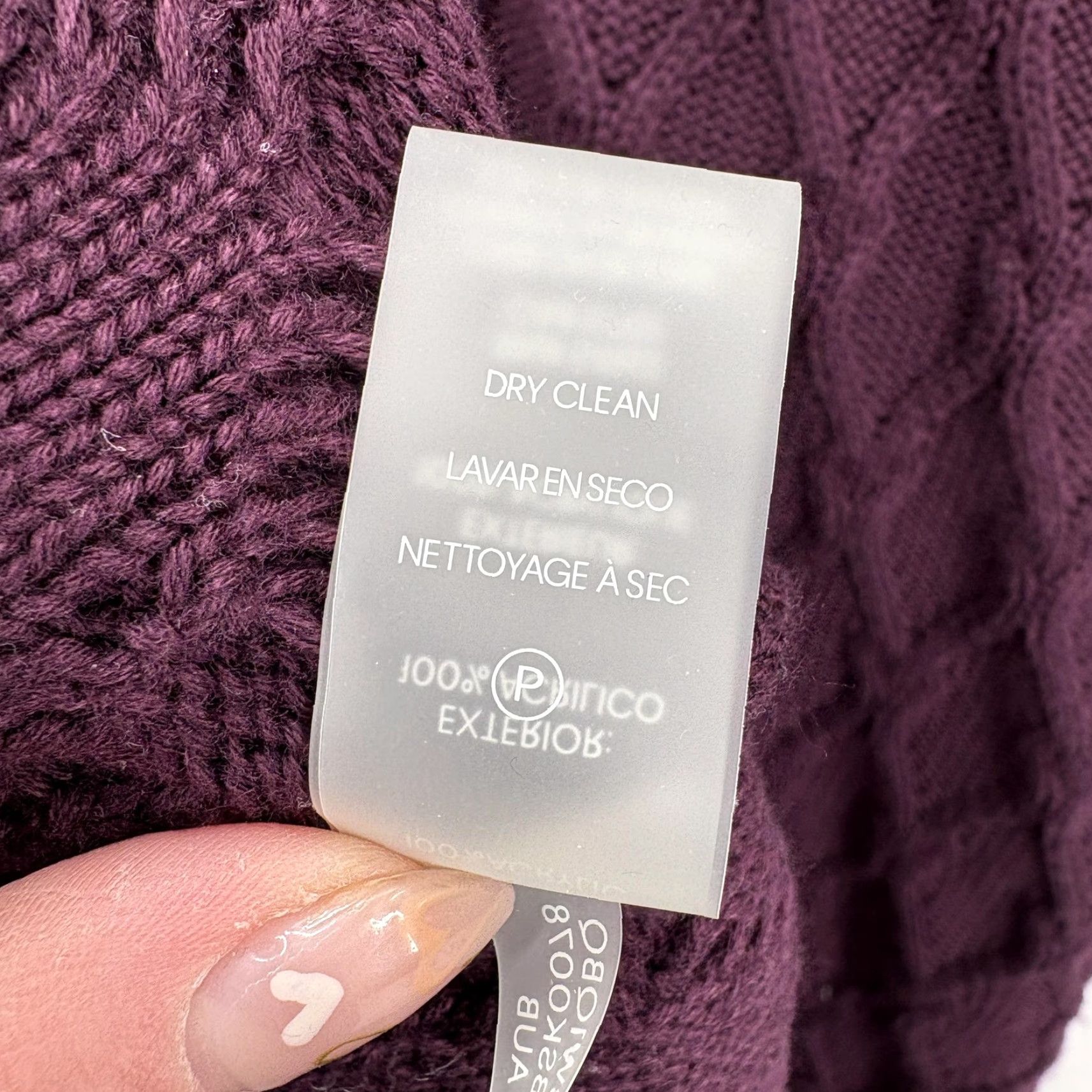 Calvin Klein Calvin Klein Sweater Dress Womens XL Purple 3/4 Sleeve Knit Wrap Buckle Shawl Collar V-Neck Size XL / US 12-14 / IT 48-50 - 7 Thumbnail