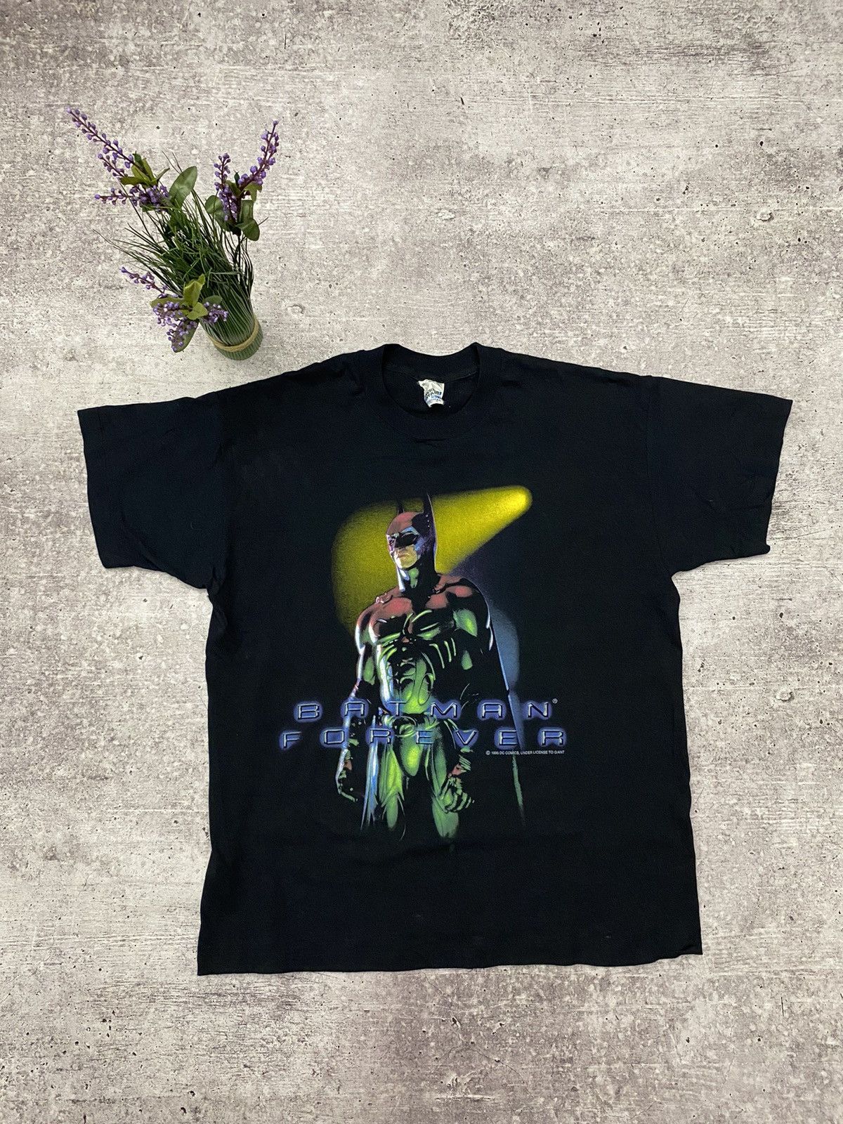 image of Batman Forever Vintage 1995 Dc Comics T Shirt in Black, Men's (Size XL)