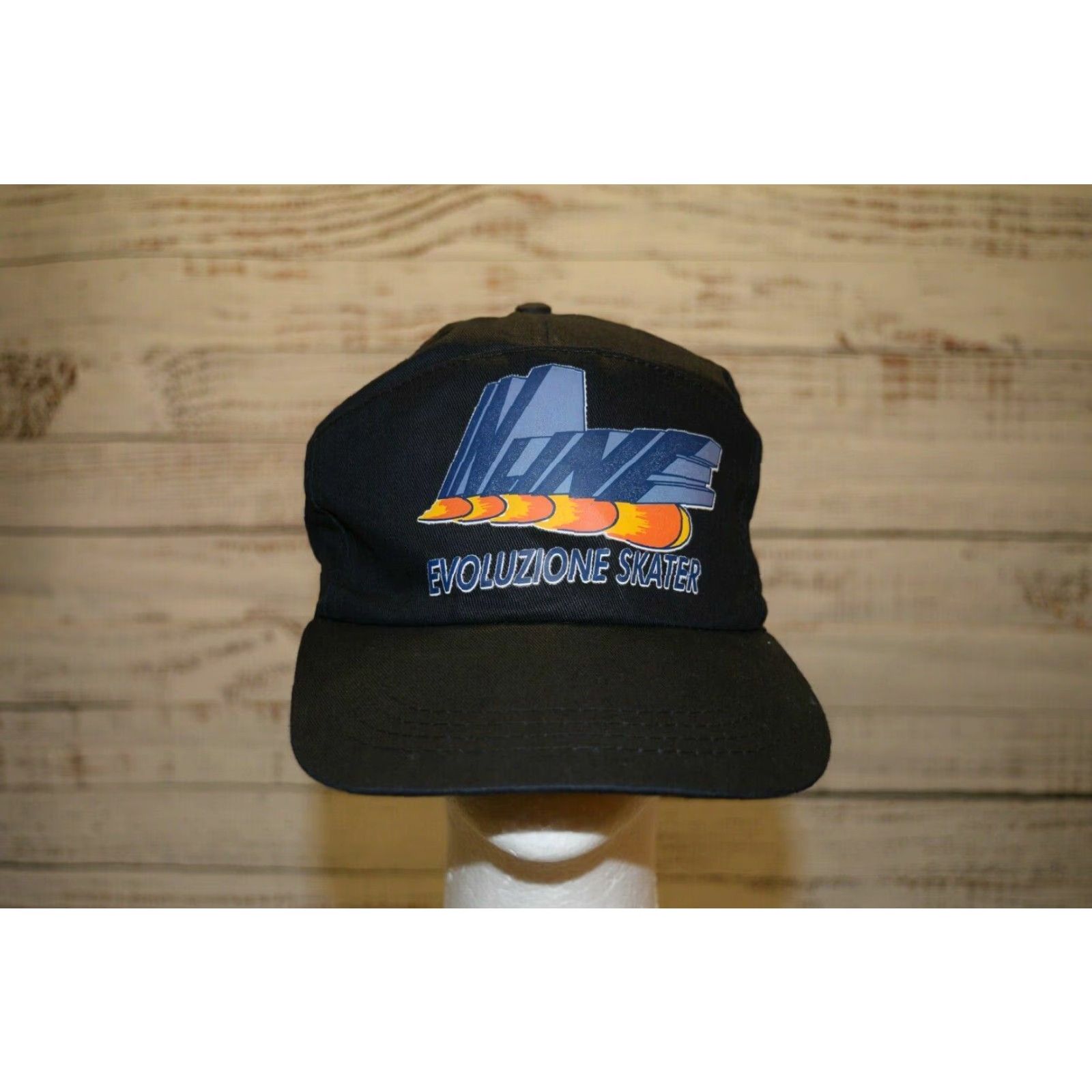 Vintage VINTAGE Navy Blue Inline Skate 5-Panel Snapback Hat Adult One Size 80s Skater Graphic Adjustable Men Size ONE SIZE - 2 Thumbnail