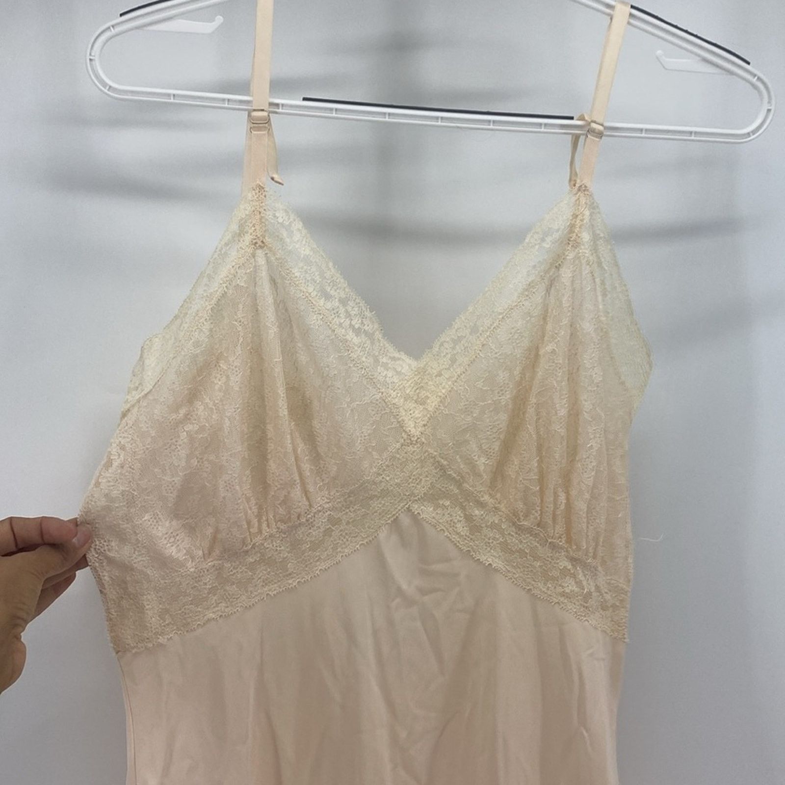 Other Vintage slip dress adjustable straps pens nude lace pleated Size S / US 4 / IT 40 - 4 Thumbnail