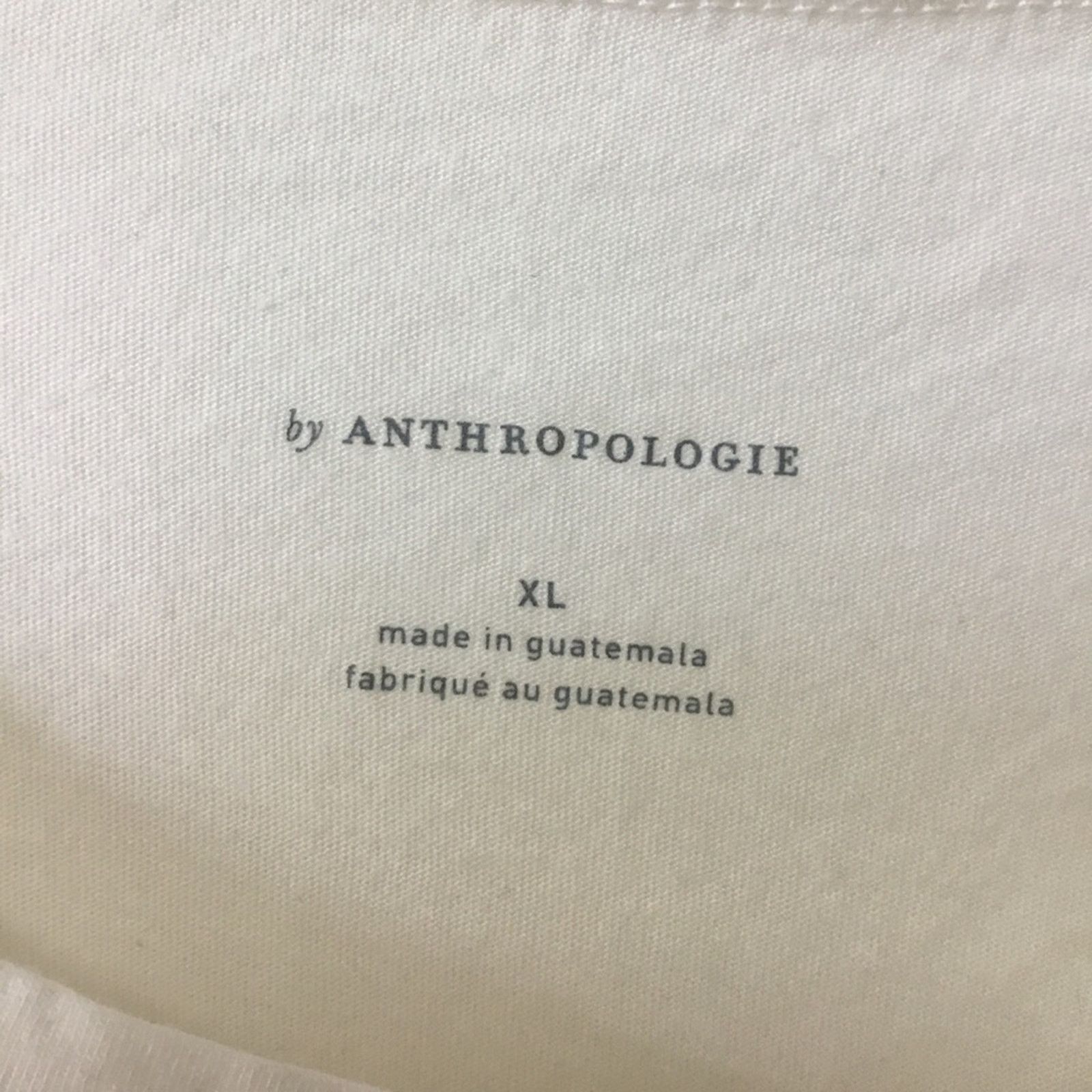 Anthropologie Anthropologie White Draped Short-Sleeve Crop T-Shirt Size XL / US 12-14 / IT 48-50 - 2 Thumbnail