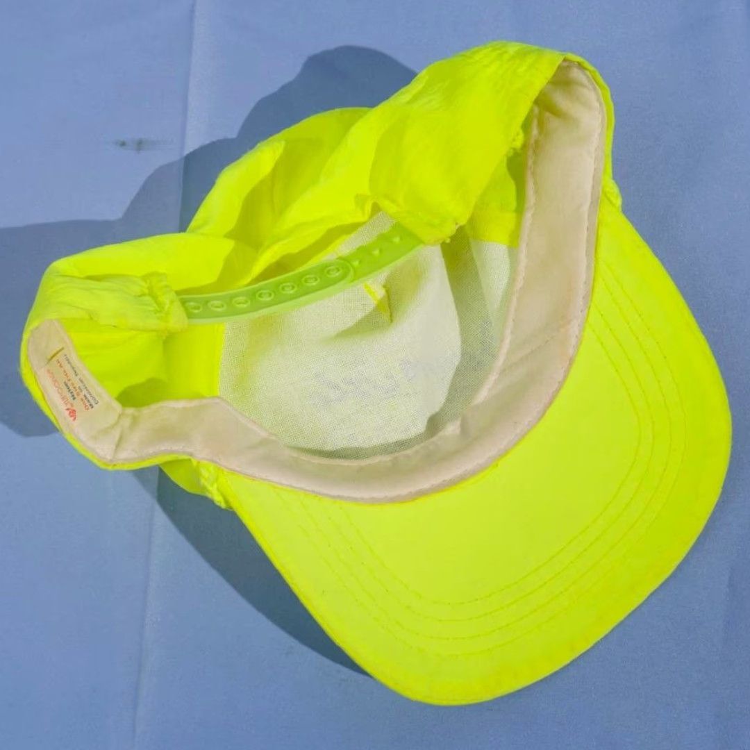Vintage VINTAGE Presque Isle Lake Erie Pennsylvania Adjustable Snapback Trucker Hat Neon Yellow Size ONE SIZE - 4 Thumbnail